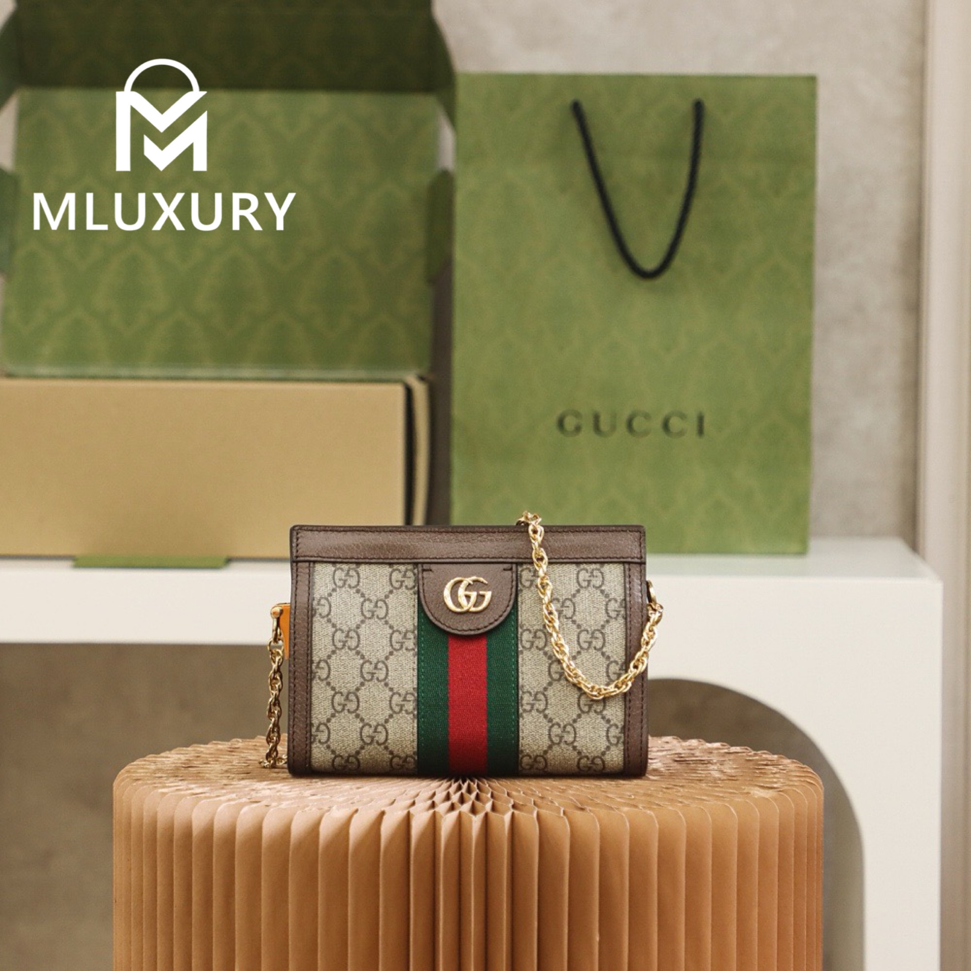 GUCCI Ophida Mini, Genuine Leather