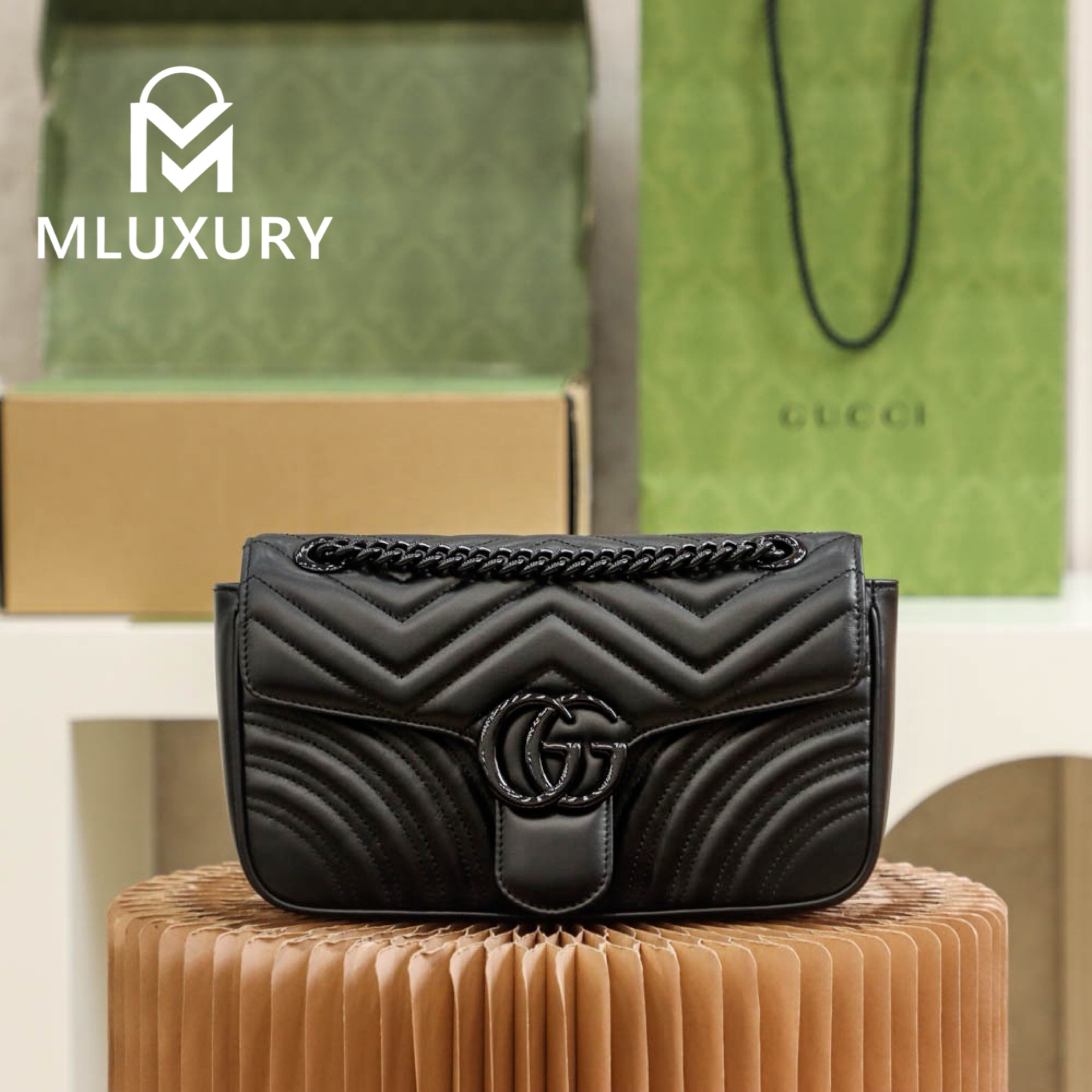 GUCCI Marmont Black, Genuine Leather