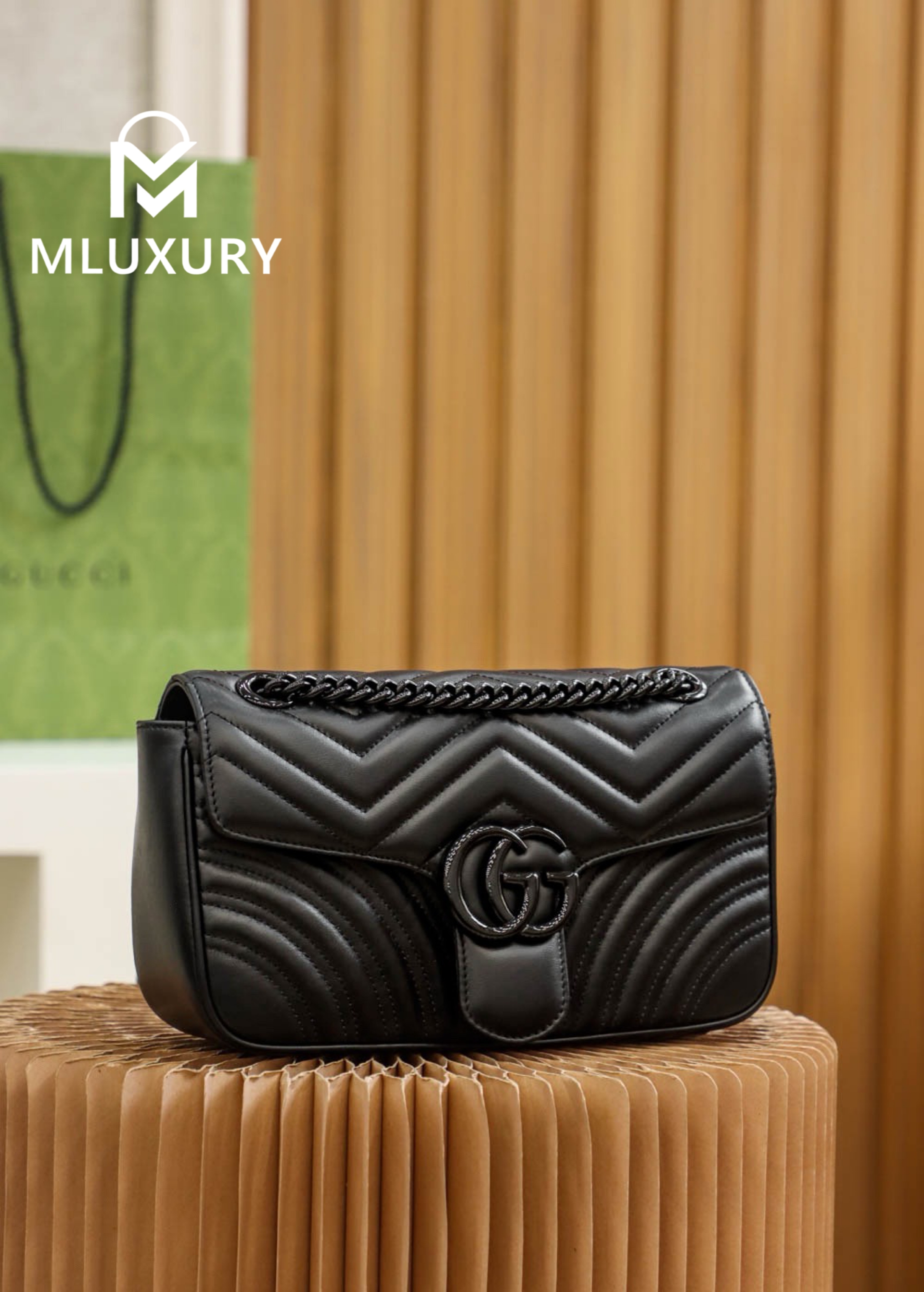 GUCCI Marmont Black, Genuine Leather