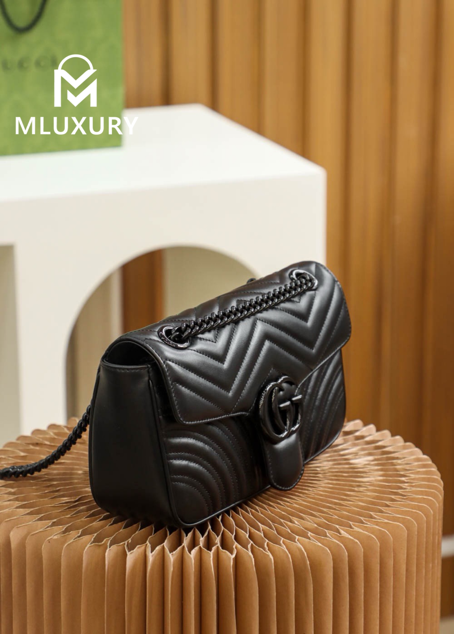 GUCCI Marmont Black, Genuine Leather