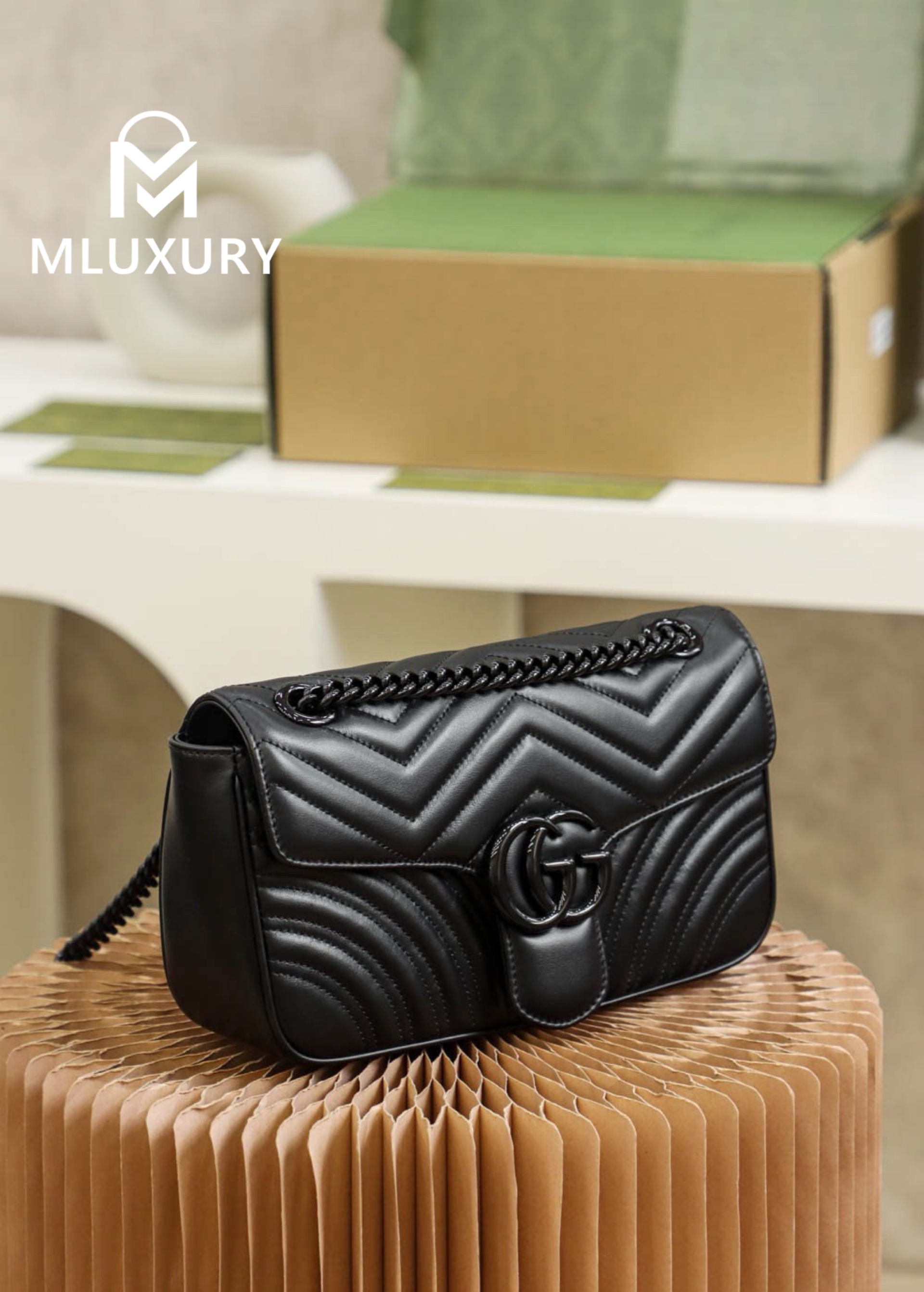 GUCCI Marmont Black, Genuine Leather