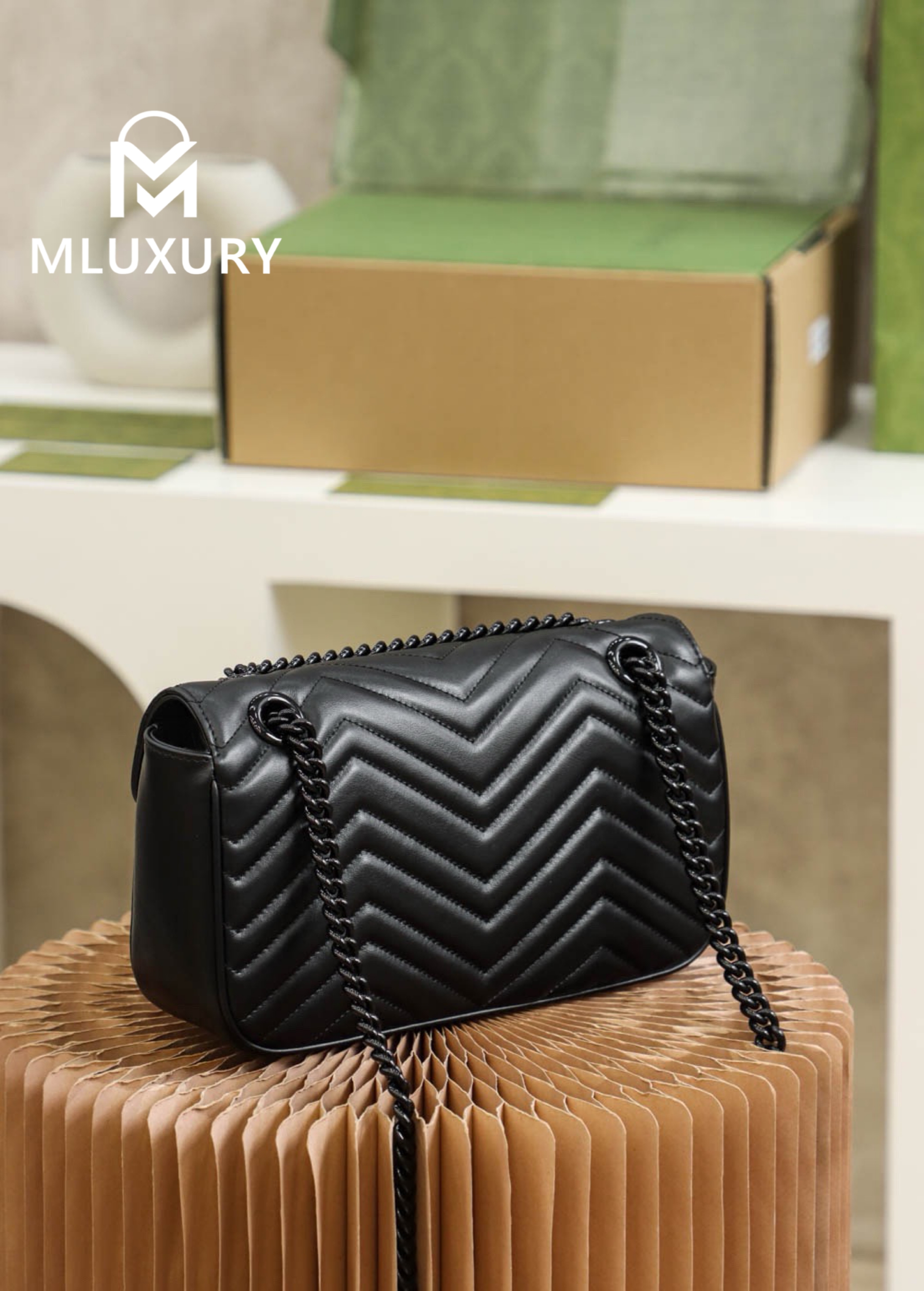 GUCCI Marmont Black, Genuine Leather