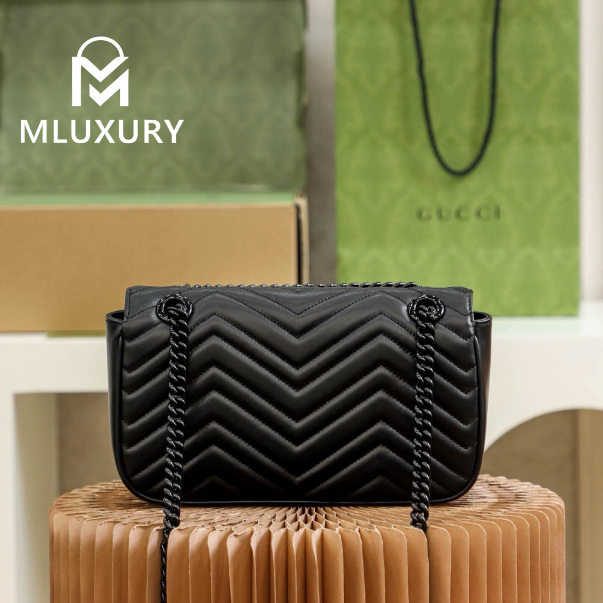 GUCCI Marmont Black, Genuine Leather