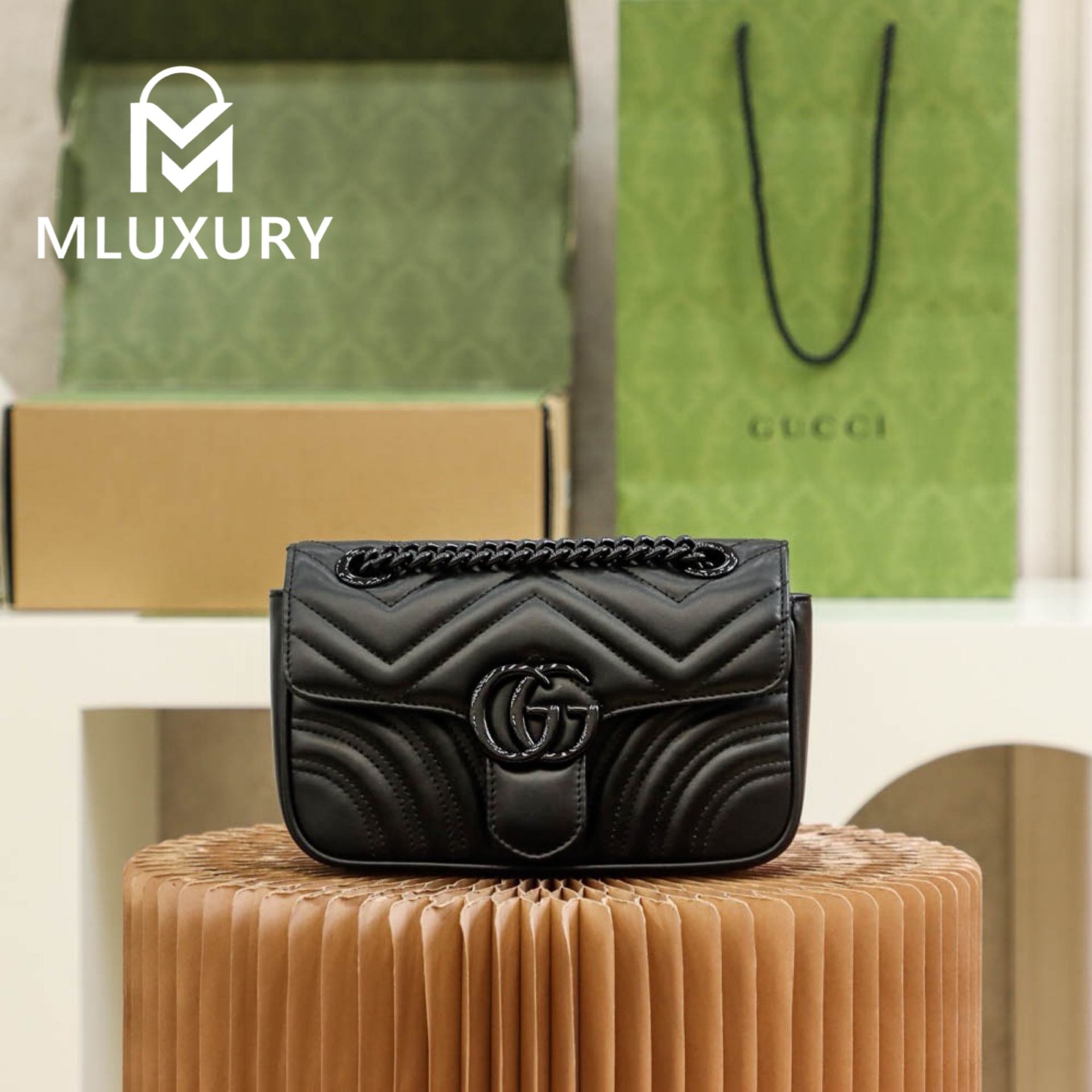 GUCCI Marmont Black, Genuine Leather