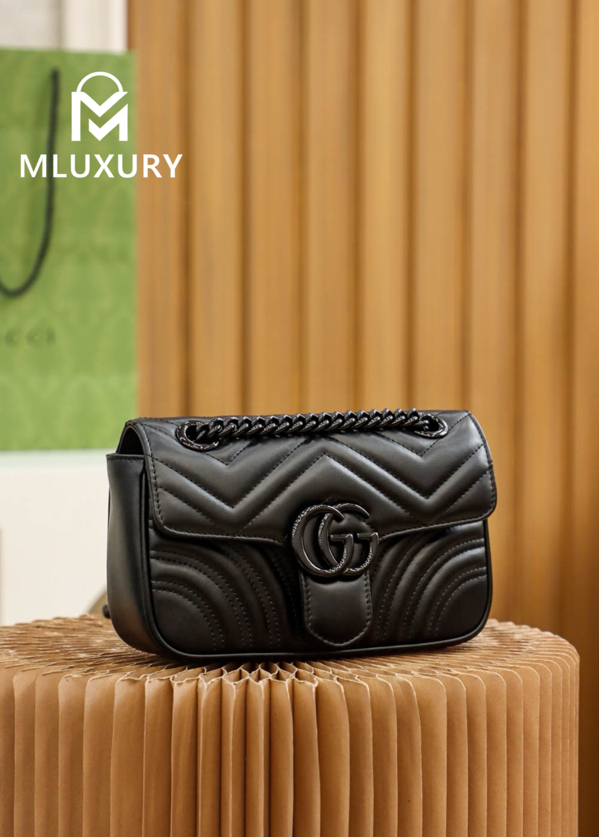GUCCI Marmont Black, Genuine Leather