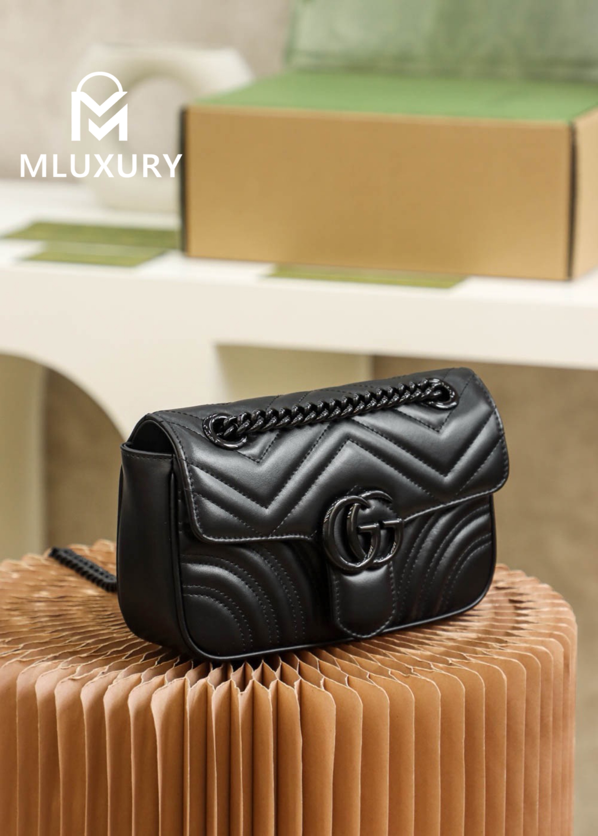 GUCCI Marmont Black, Genuine Leather