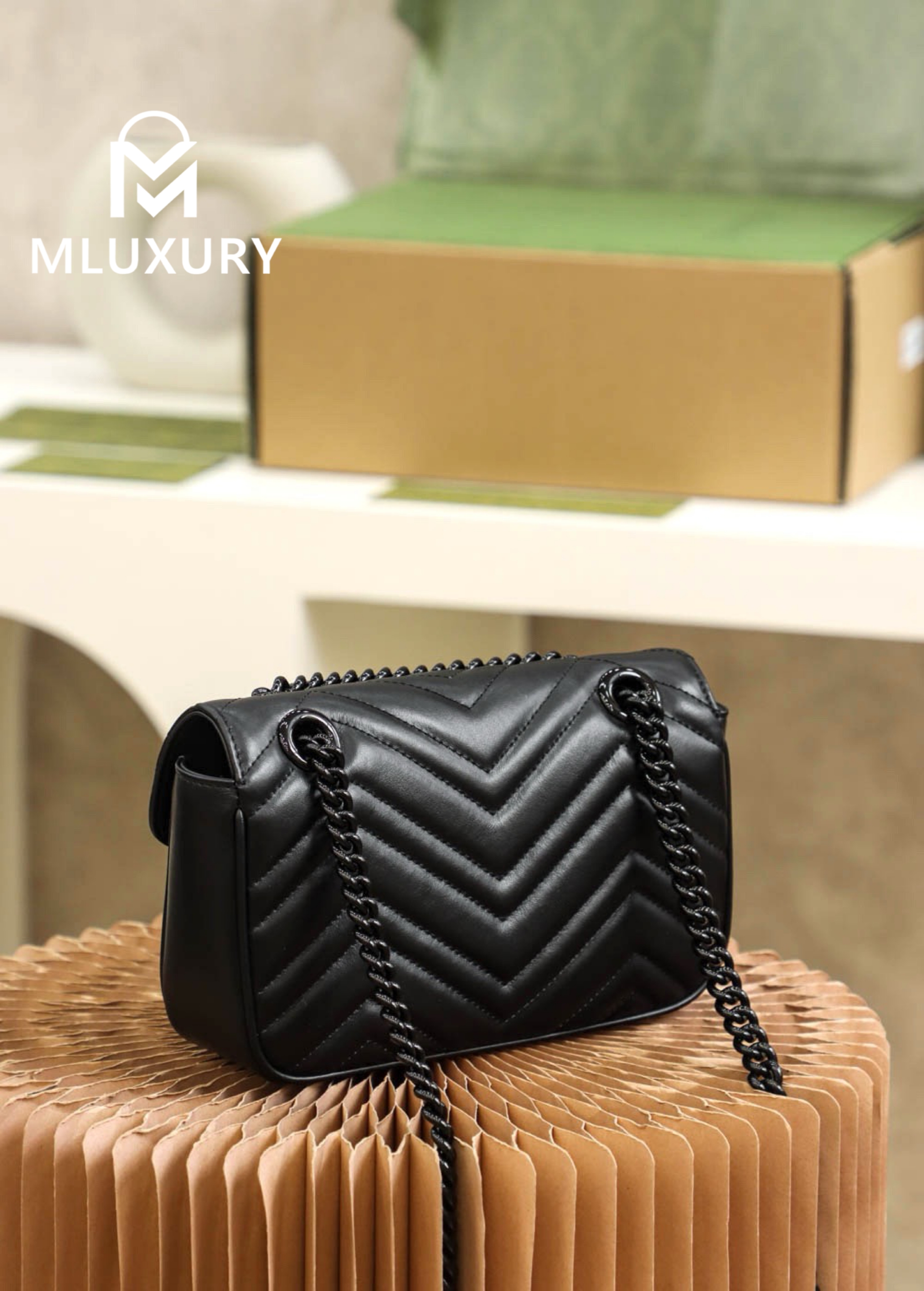 GUCCI Marmont Black, Genuine Leather