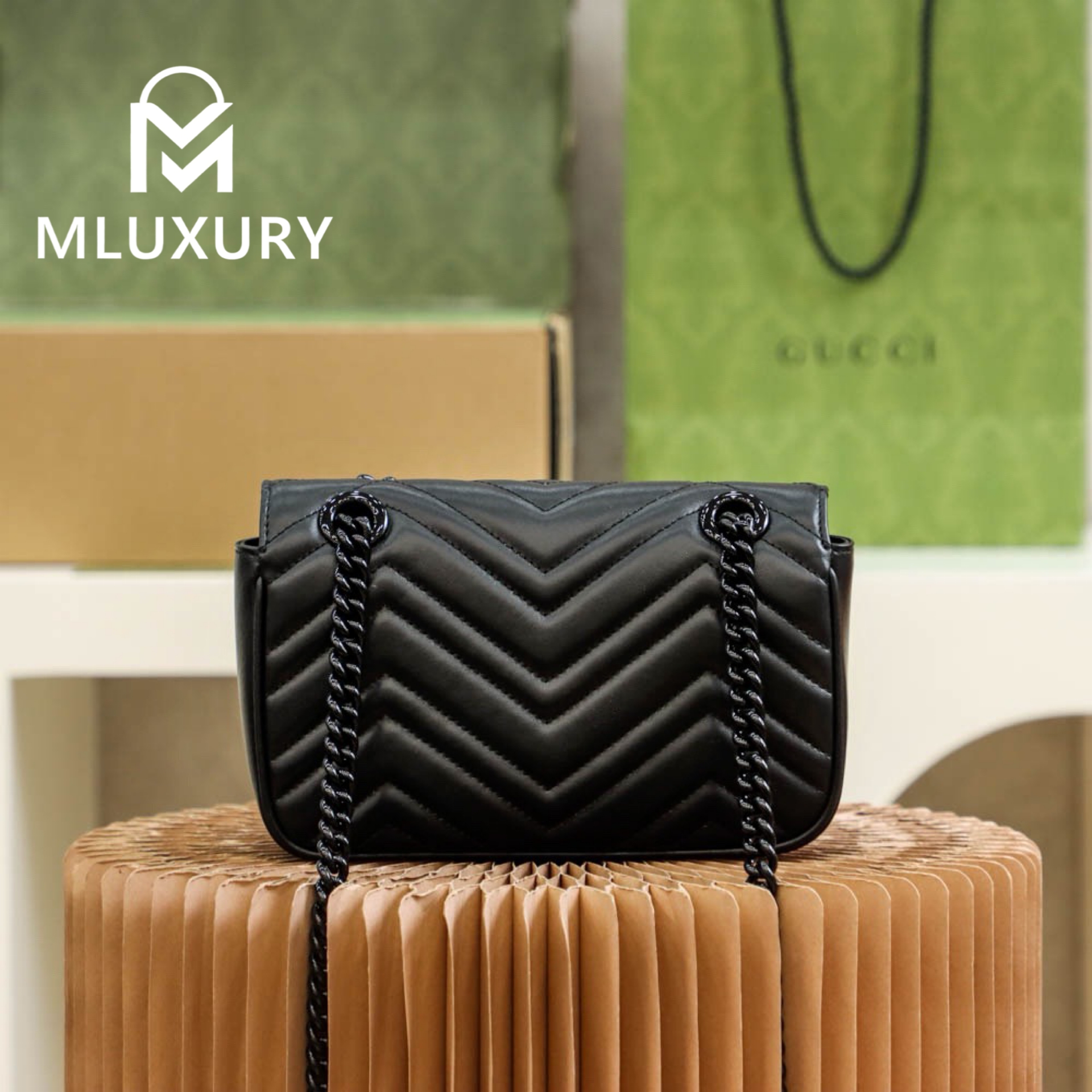 GUCCI Marmont Black, Genuine Leather
