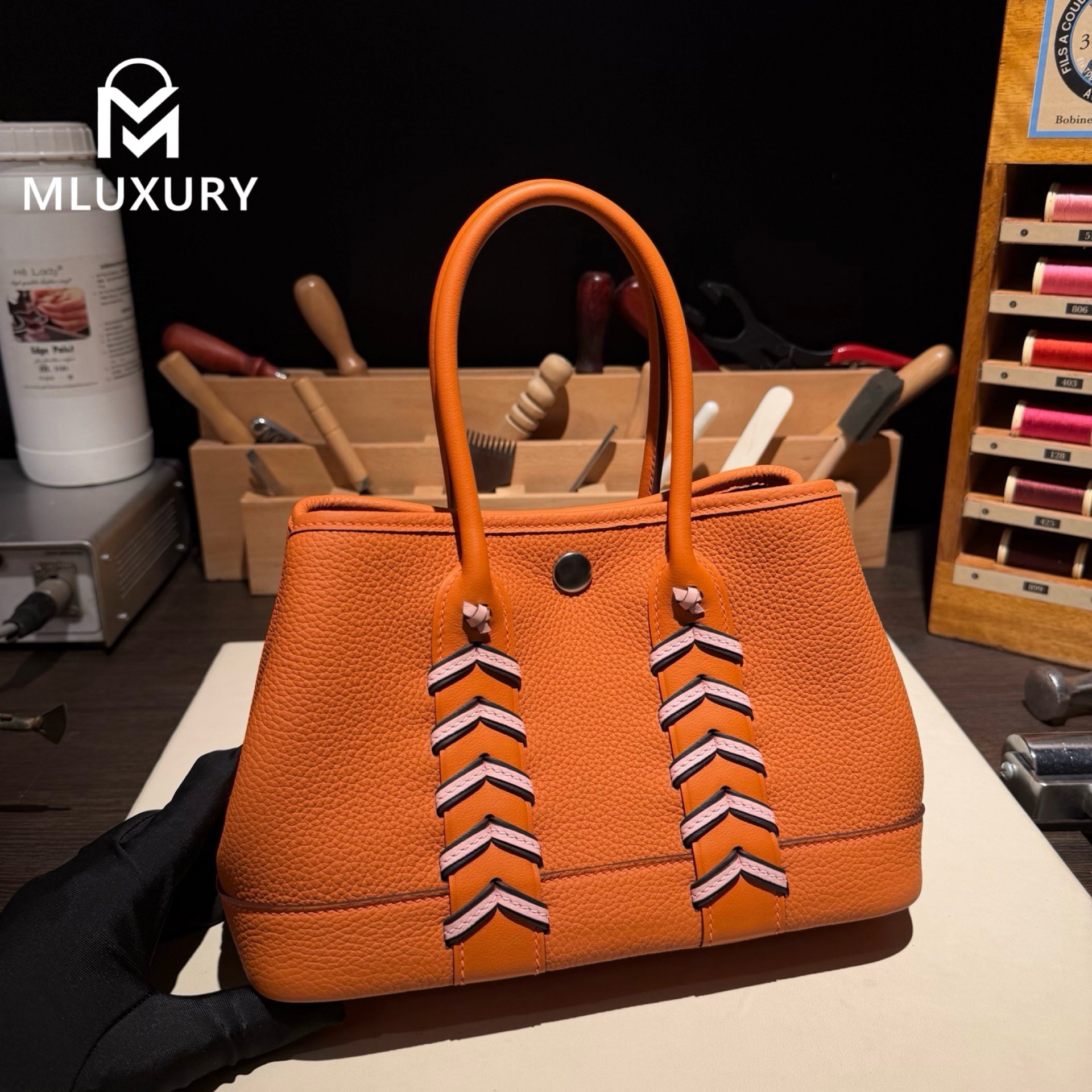 Hermès Neo Garden 23 Woven Bag – Ntogo and Swift Woven Design, orange