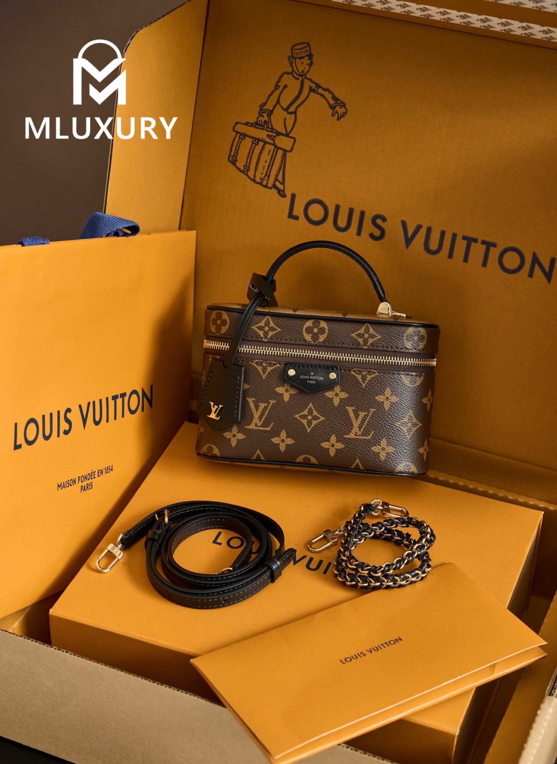 LOUIS VUITTON VANITY CHAIN ​​POUCH Handbag