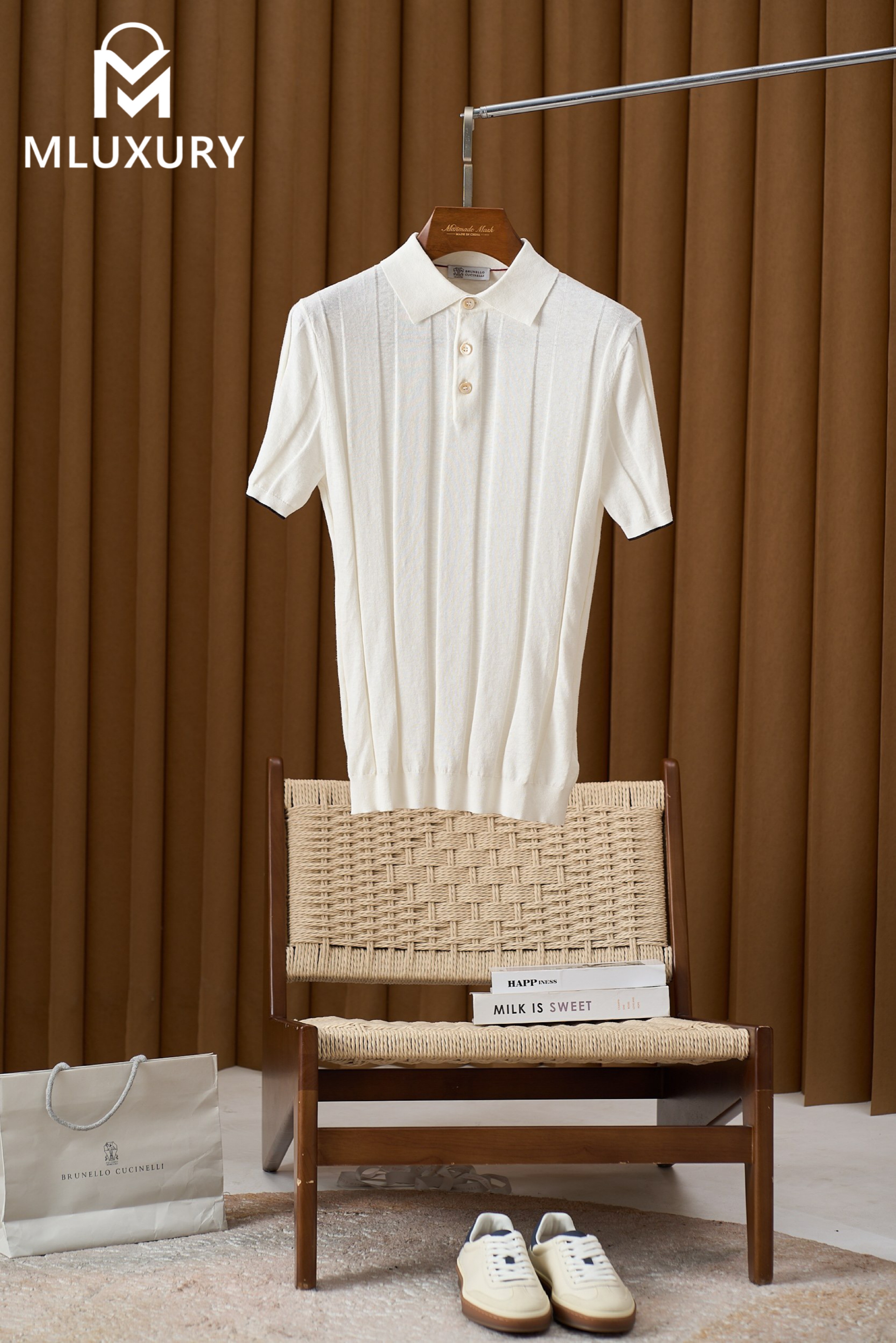 BRUNELLO CUCINELLI Knitted Polo Shirt