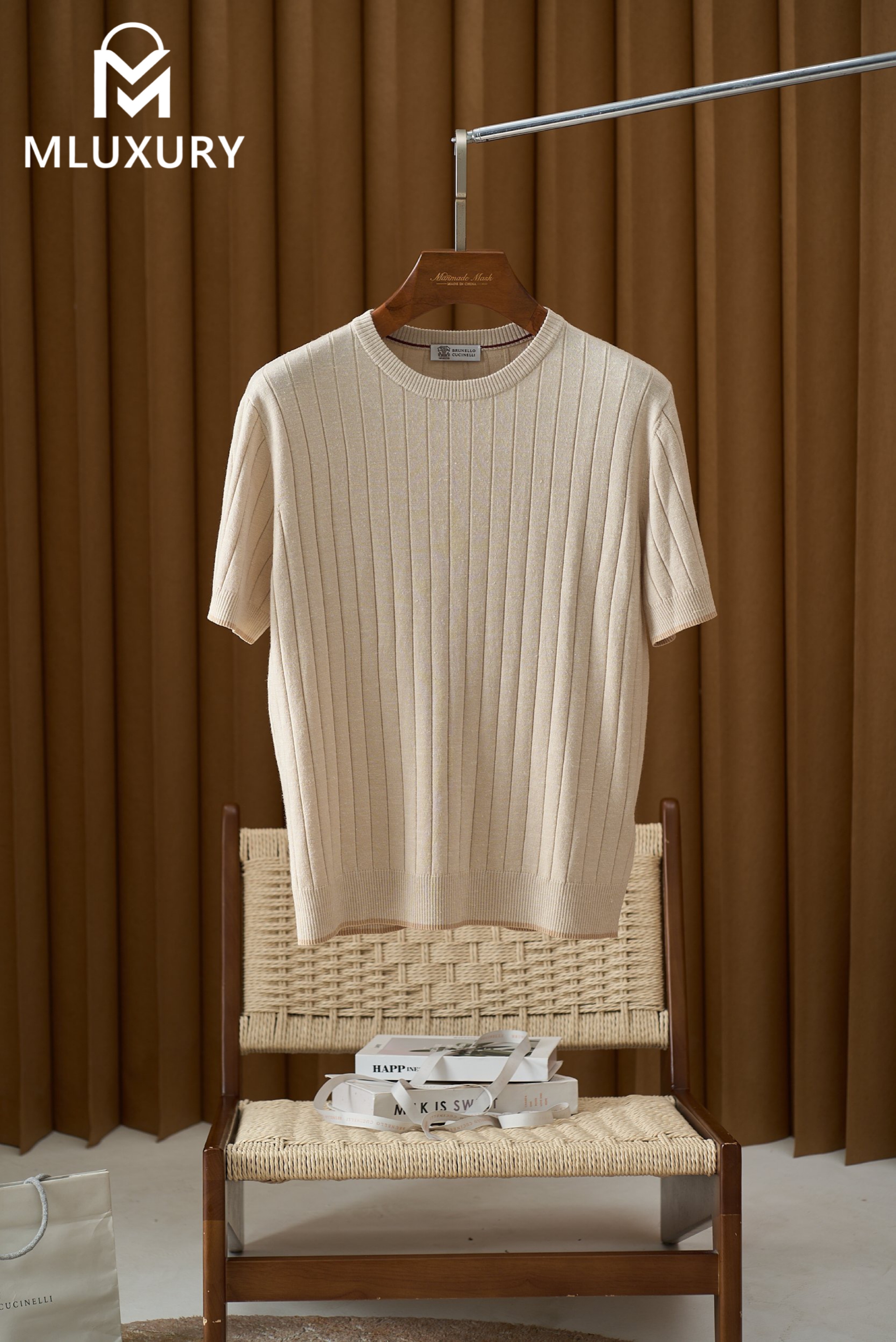 BRUNELLO CUCINELLI Crew neck knit Beige