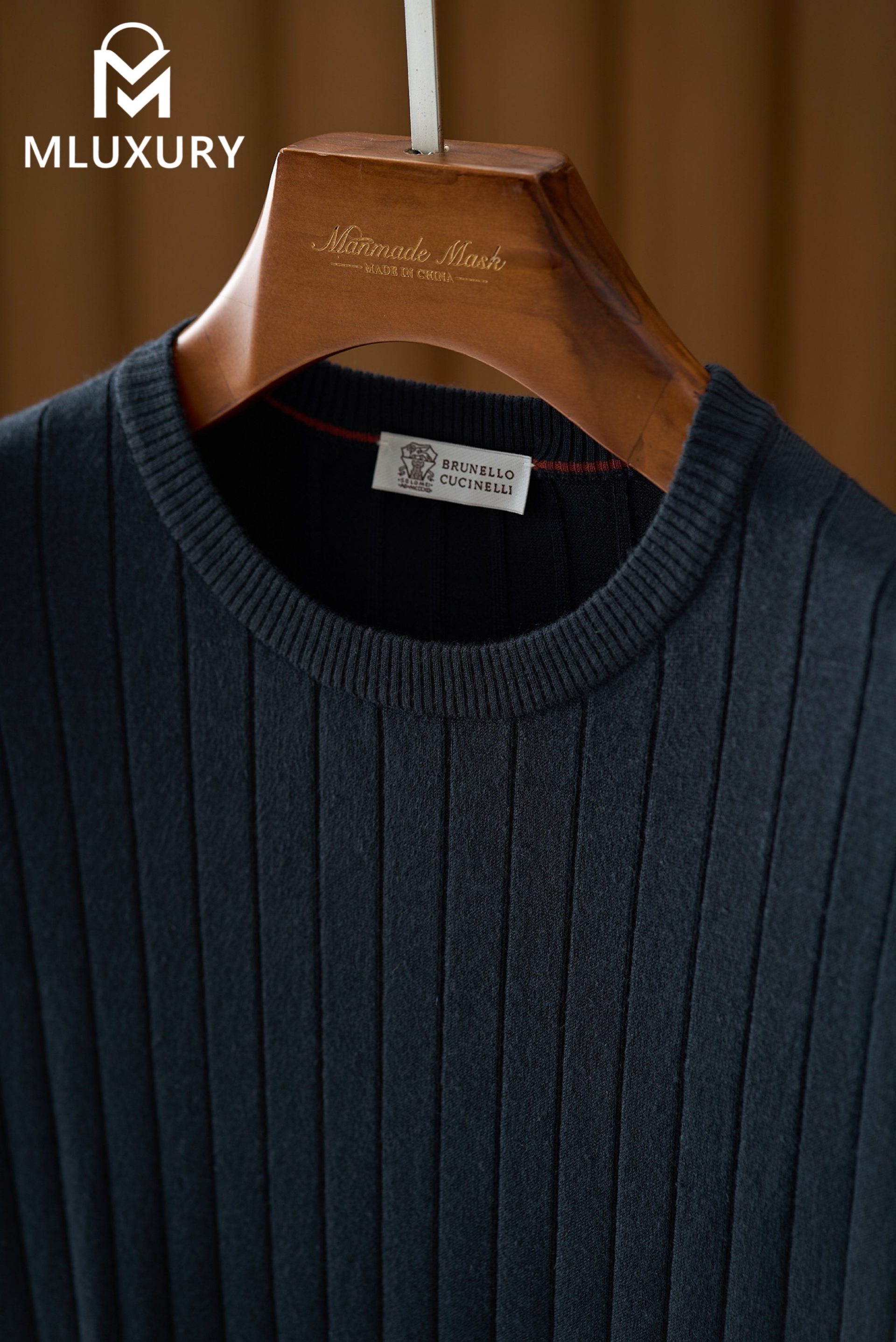 BRUNELLO CUCINELLI Crew neck knit BLACK