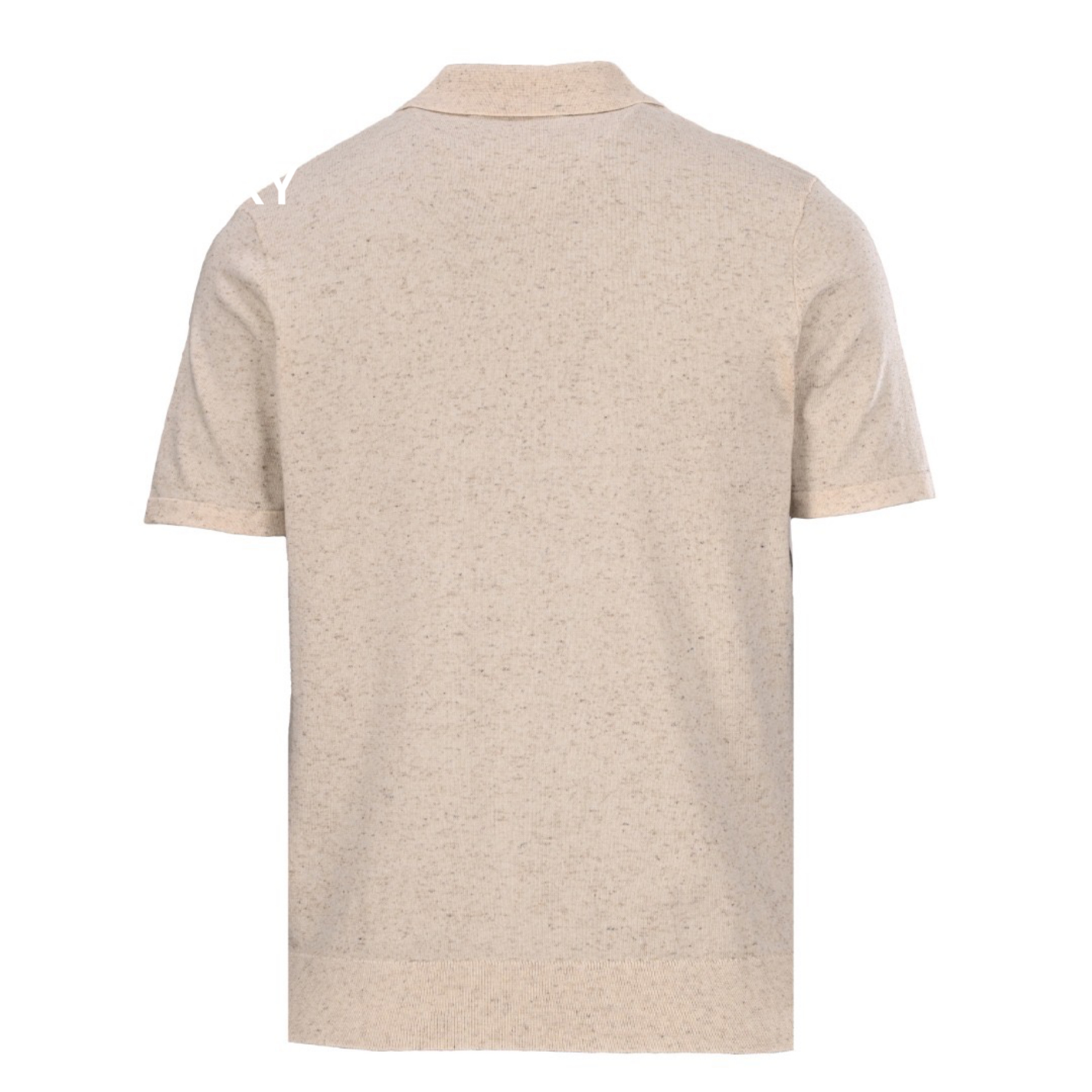 BRUNELLO CUCINELLI Knitted short-sleeved shirt Ashy Apricot