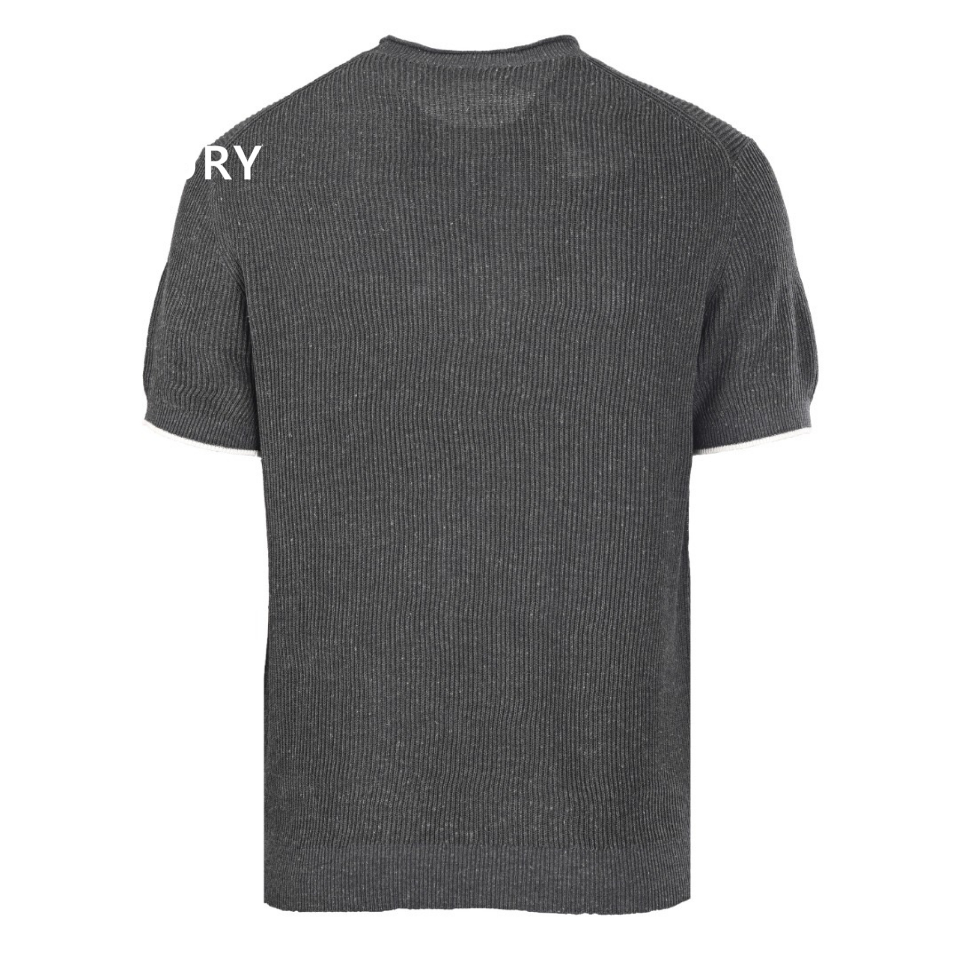 BRUNELLO CUCINELLI Crew neck ribbed short-sleeved T-shirt