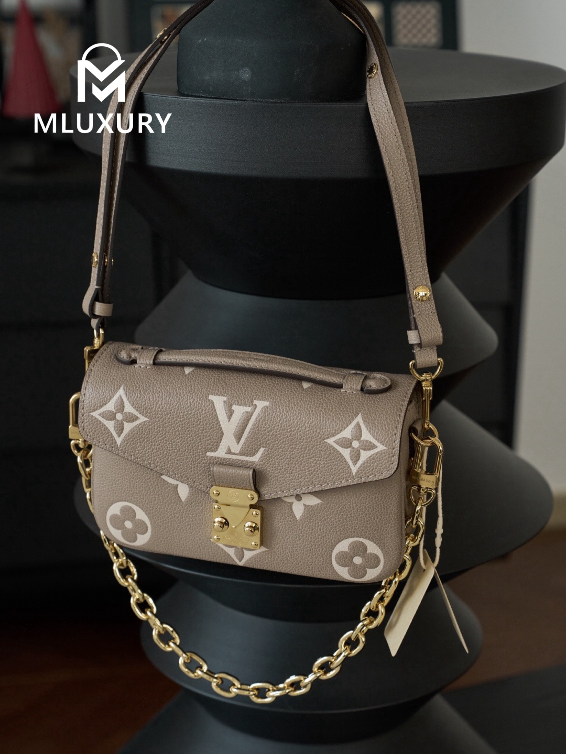 LOUIS VUITTON POCHETTE METIS EAST WEST , Elephant Grey