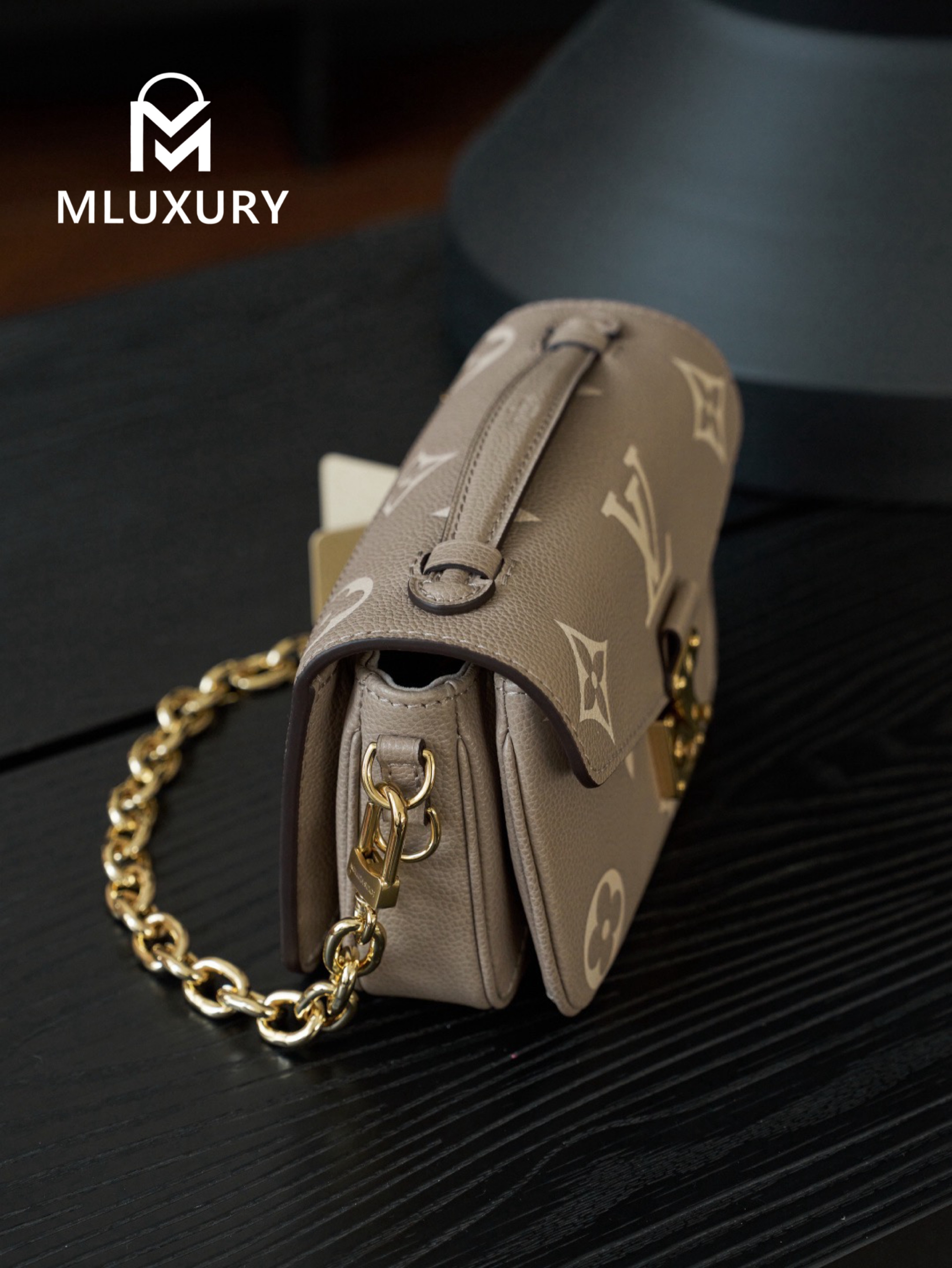 LOUIS VUITTON POCHETTE METIS EAST WEST , Elephant Grey