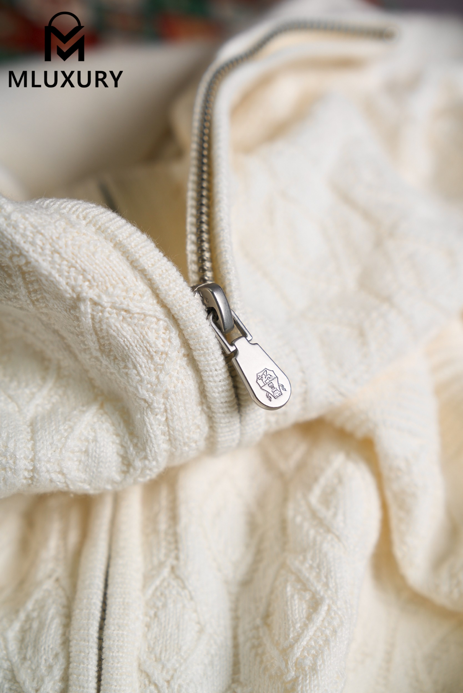 BRUNELLO CUCINELLI Stand-up collar zip-up knit cardigan