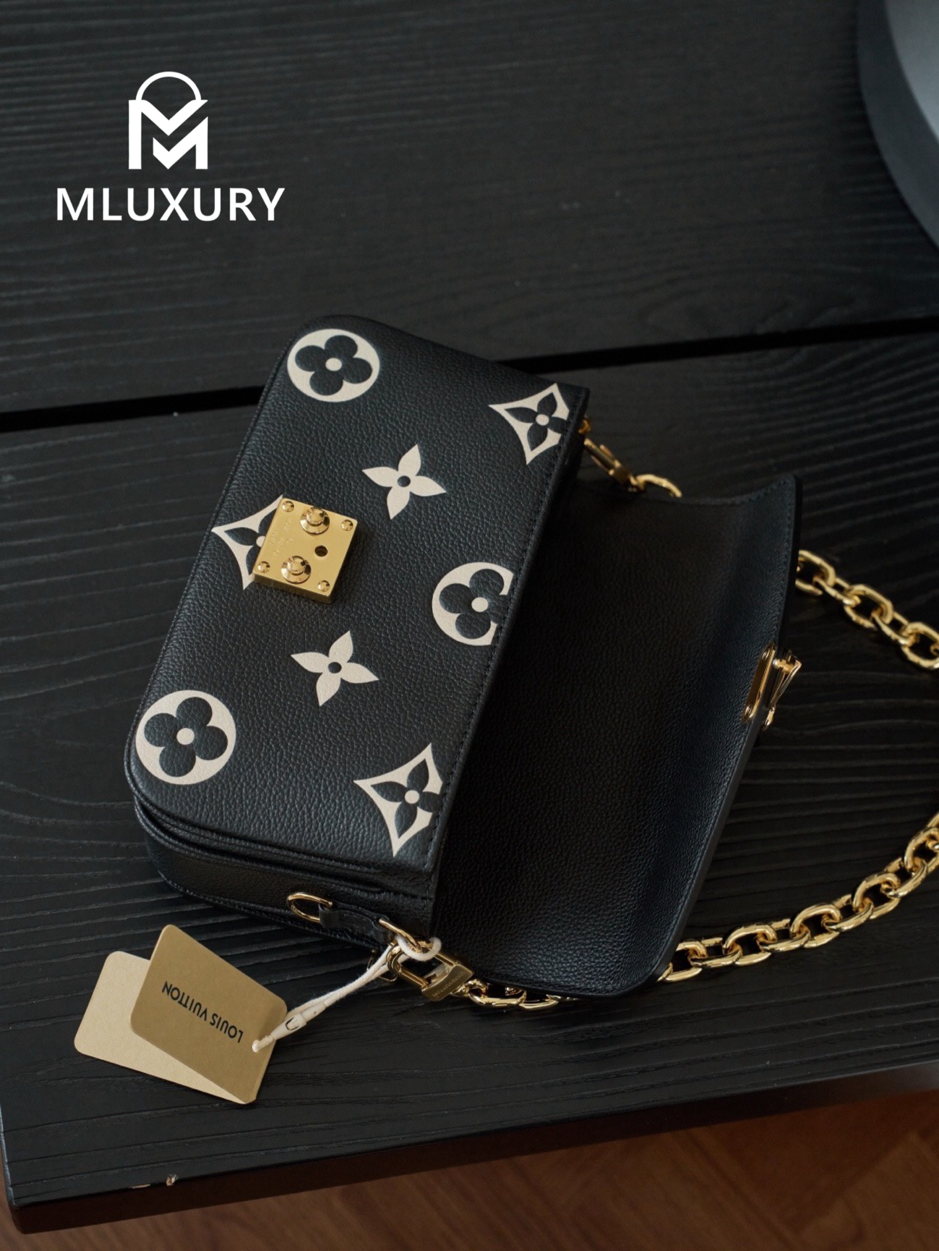 LOUIS VUITTON POCHETTE METIS EAST WEST, Black