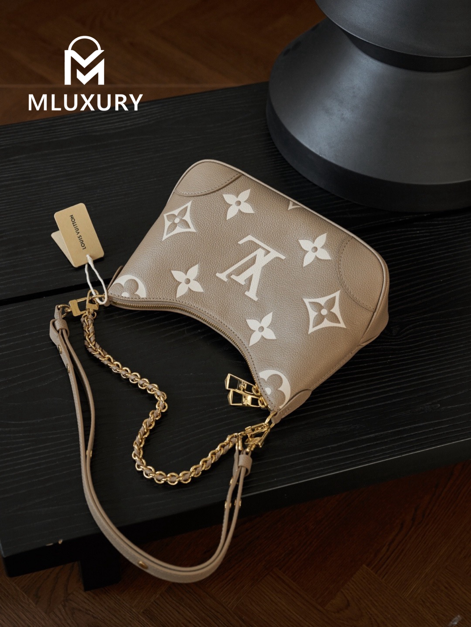 LOUIS VUITTON BOULOGNE (small size), Original Calfskin, Elephant Gray