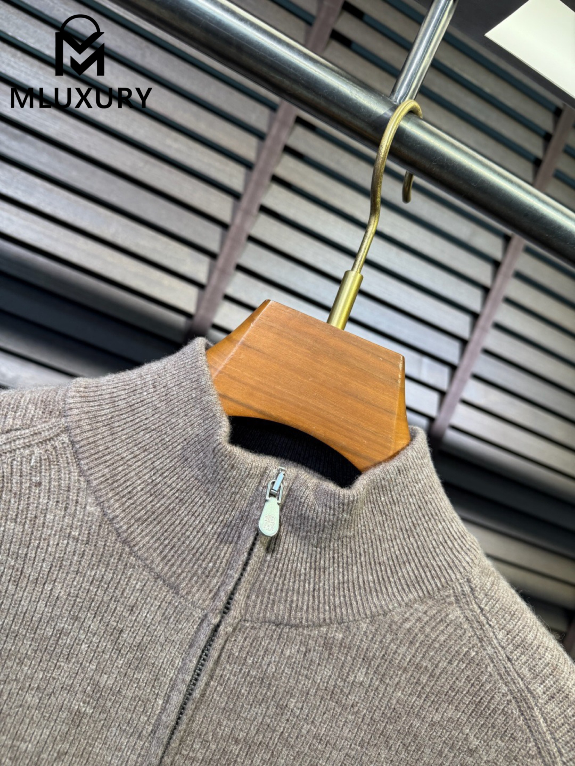 BRUNELLO CUCINELLI High-neck zip-up knit sweater