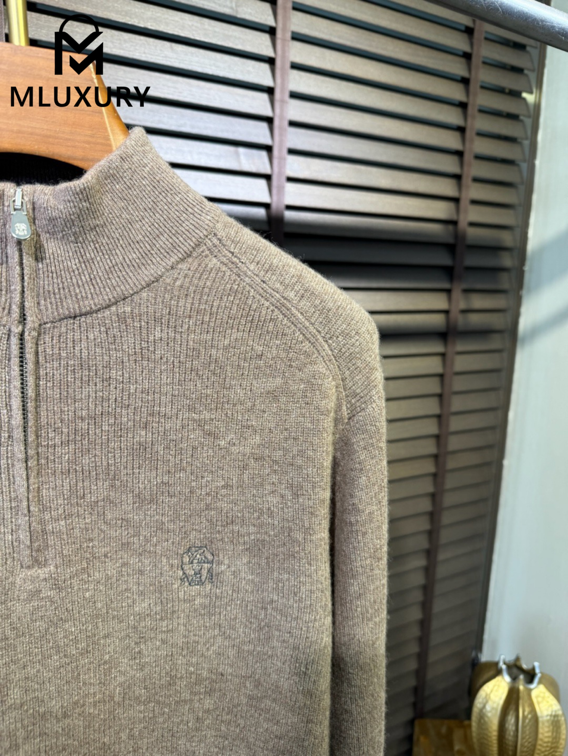 BRUNELLO CUCINELLI High-neck zip-up knit sweater