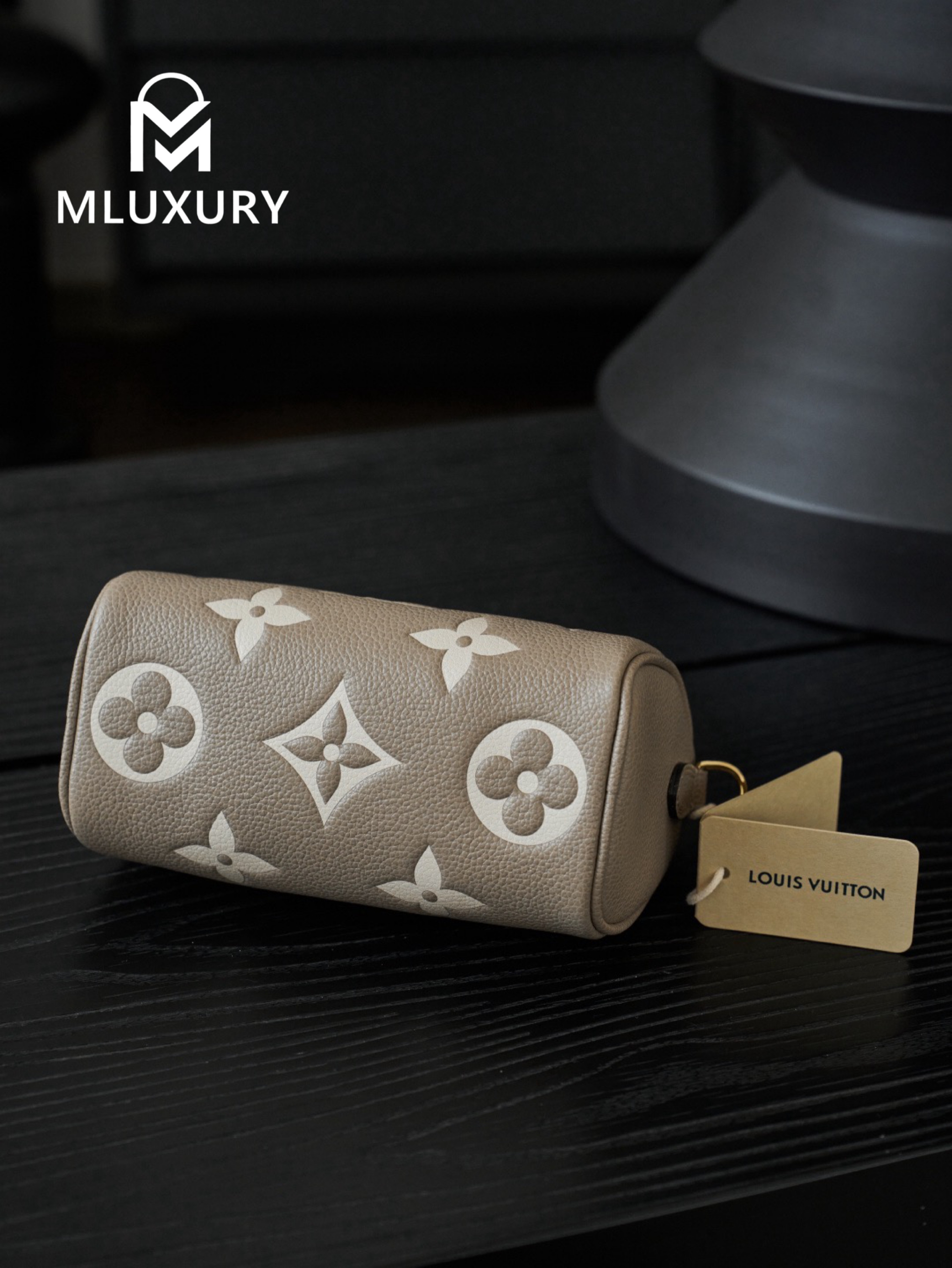 LOUIS VUITTON NANO SPEEDY Handbag, Elephant Grey