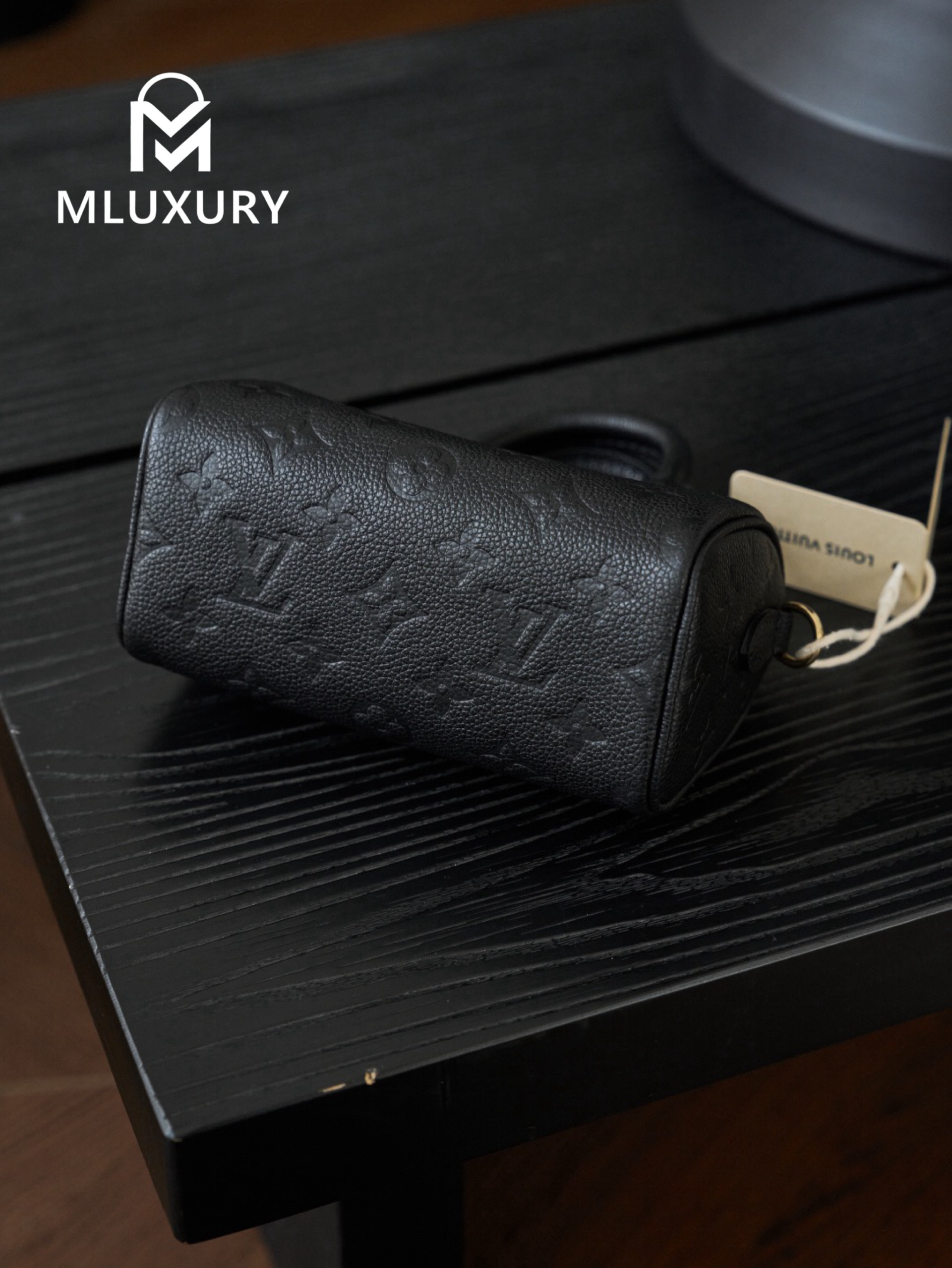 LOUIS VUITTON NANO SPEEDY Handbag, Black