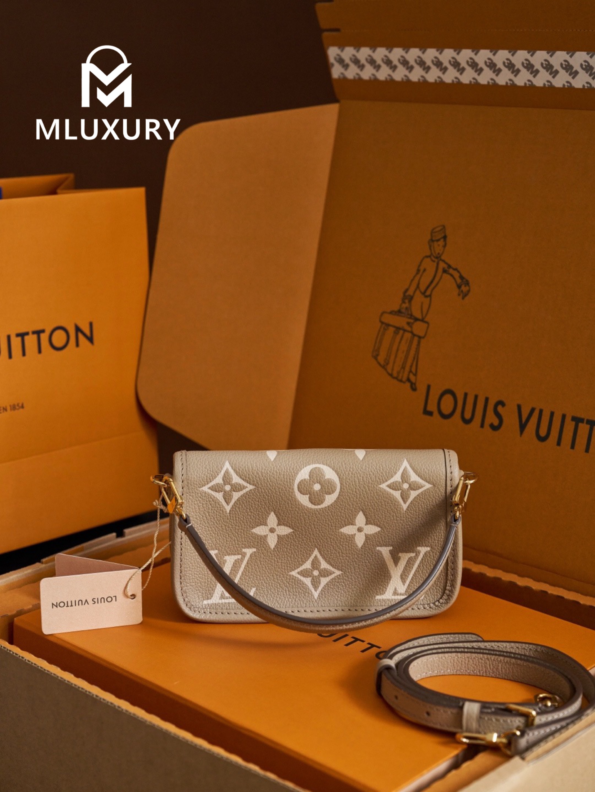 LOUIS VUITTON NANO DIANE Handbag, Elephant Grey