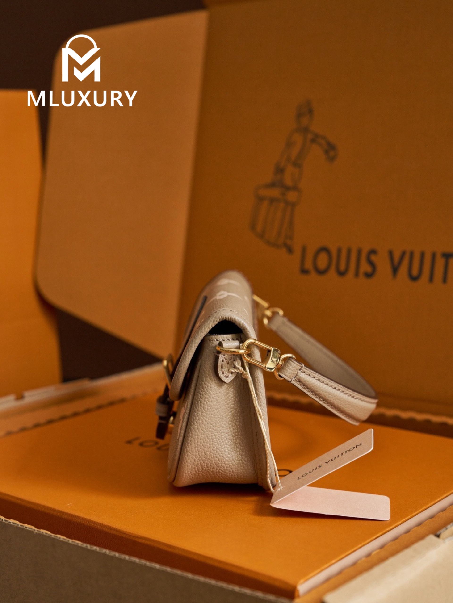 LOUIS VUITTON NANO DIANE Handbag, Elephant Grey