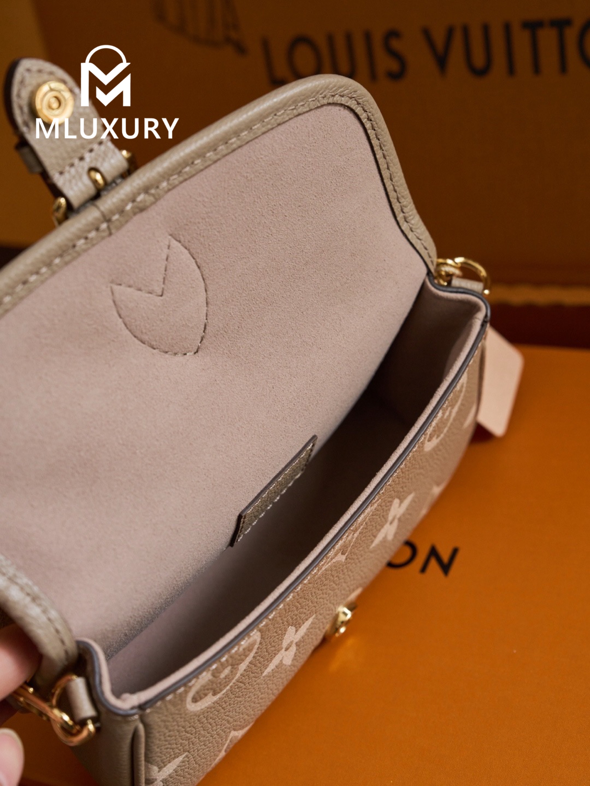LOUIS VUITTON NANO DIANE Handbag, Elephant Grey