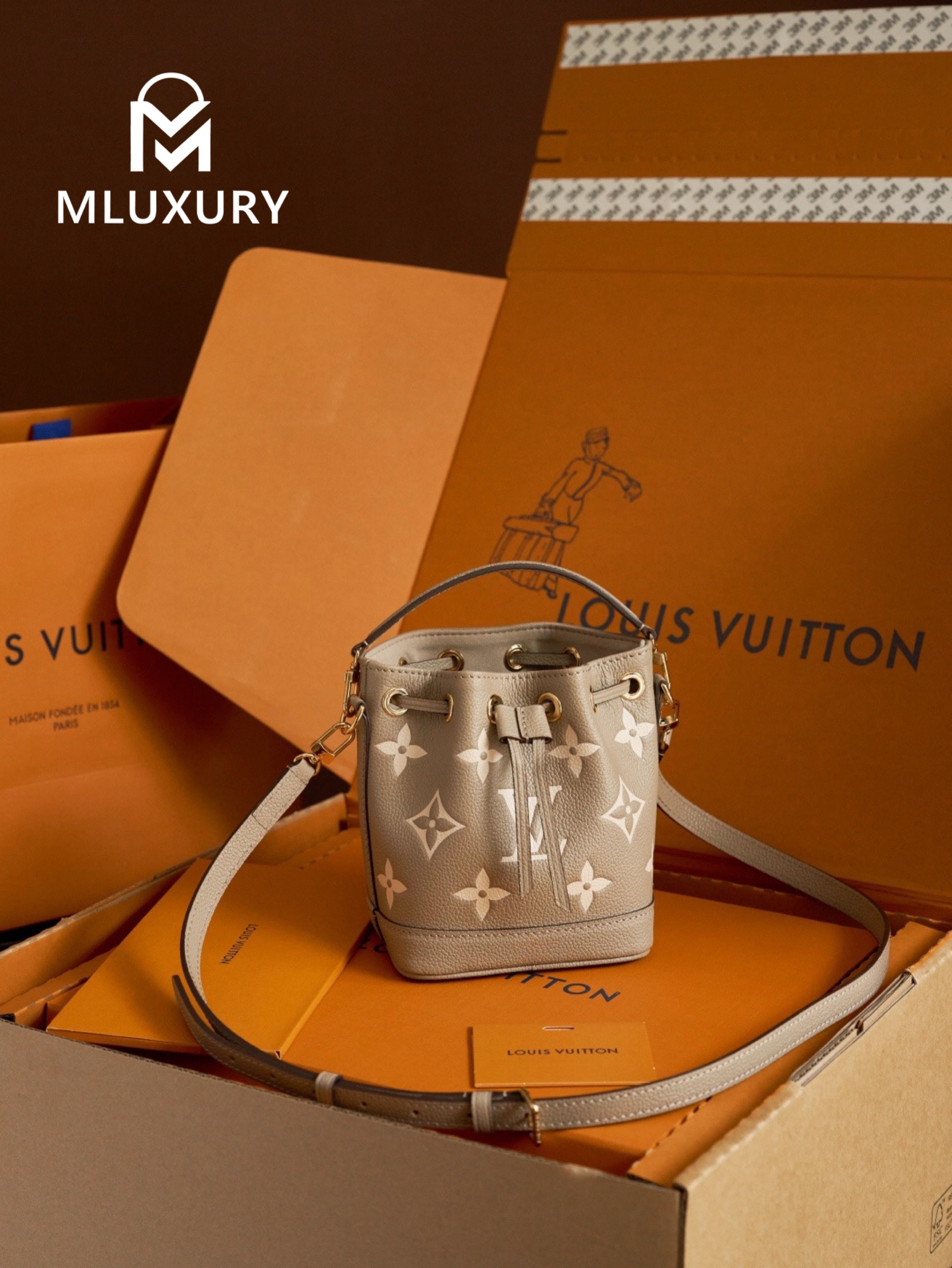 LOUIS VUITTON NANO NOE Handbag, Elephant Grey