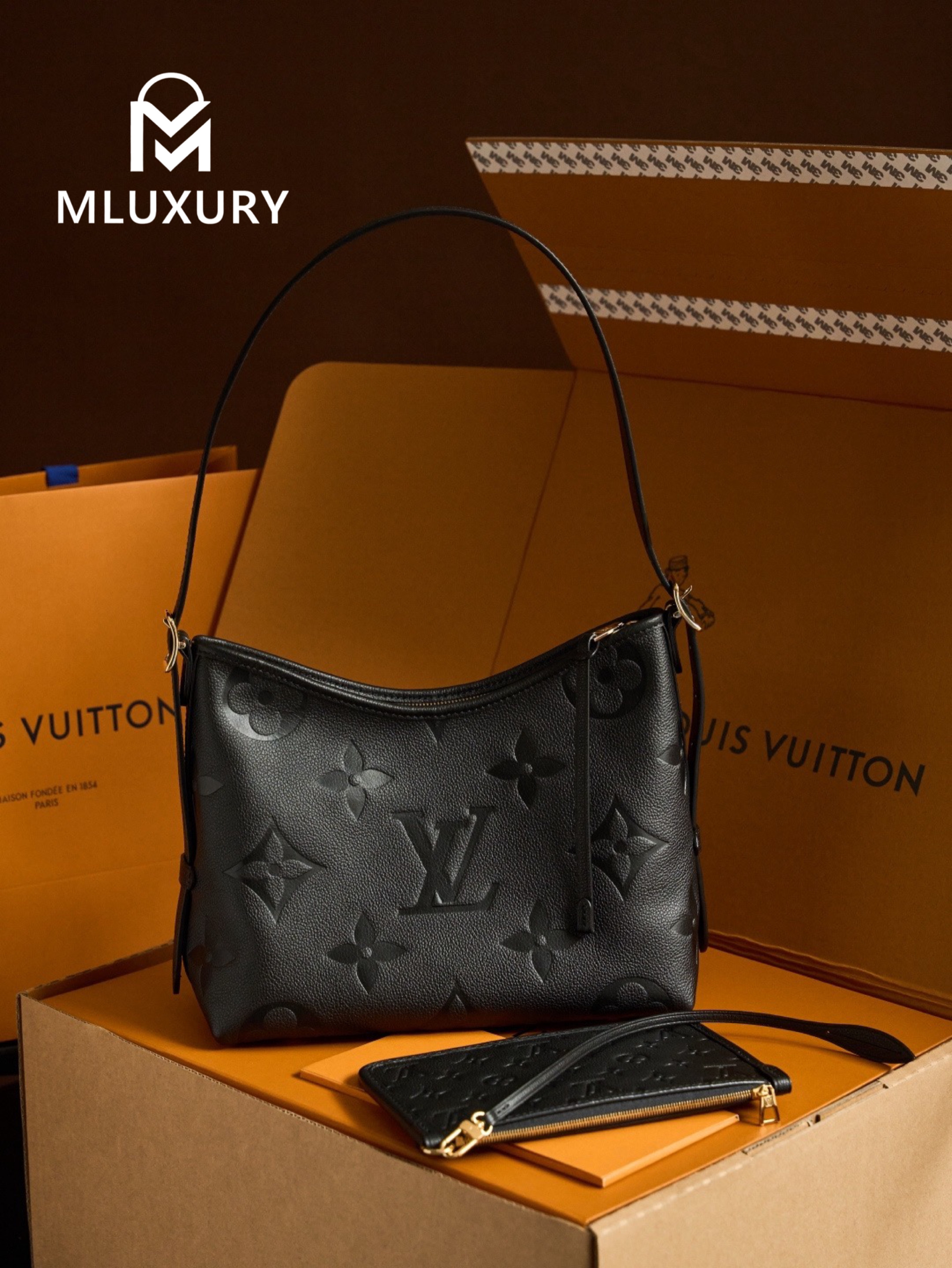 LOUIS VUITTON CARRYALL(small size), Black