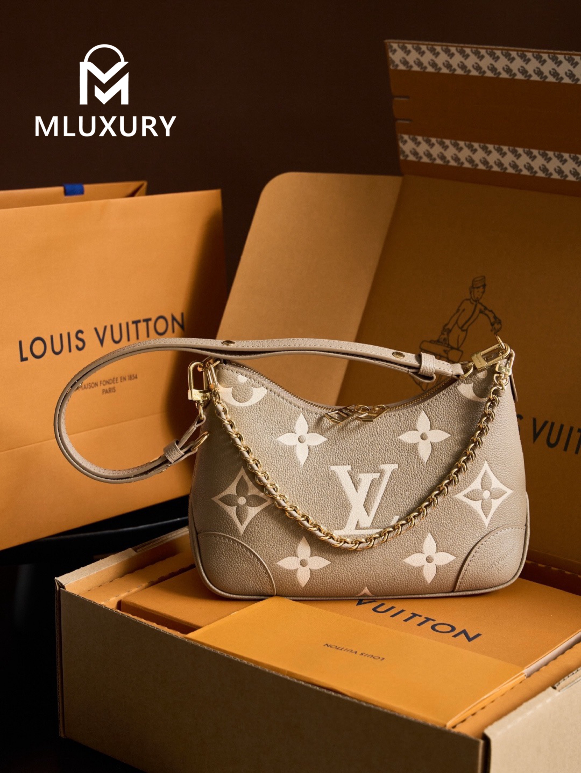 LOUIS VUITTON BOULOGNE (Small  Size) , Elephant Grey