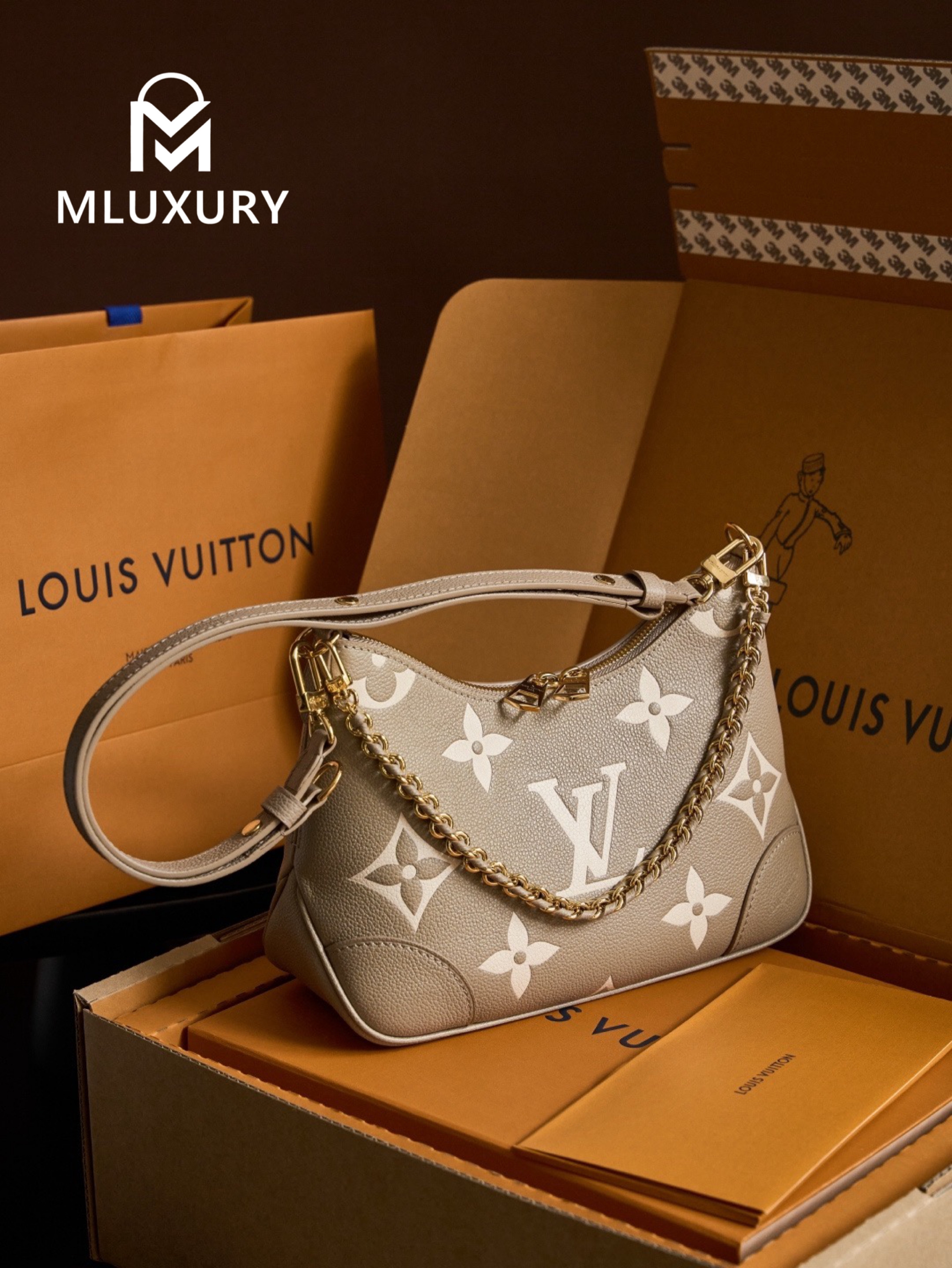 LOUIS VUITTON BOULOGNE (Small  Size) , Elephant Grey