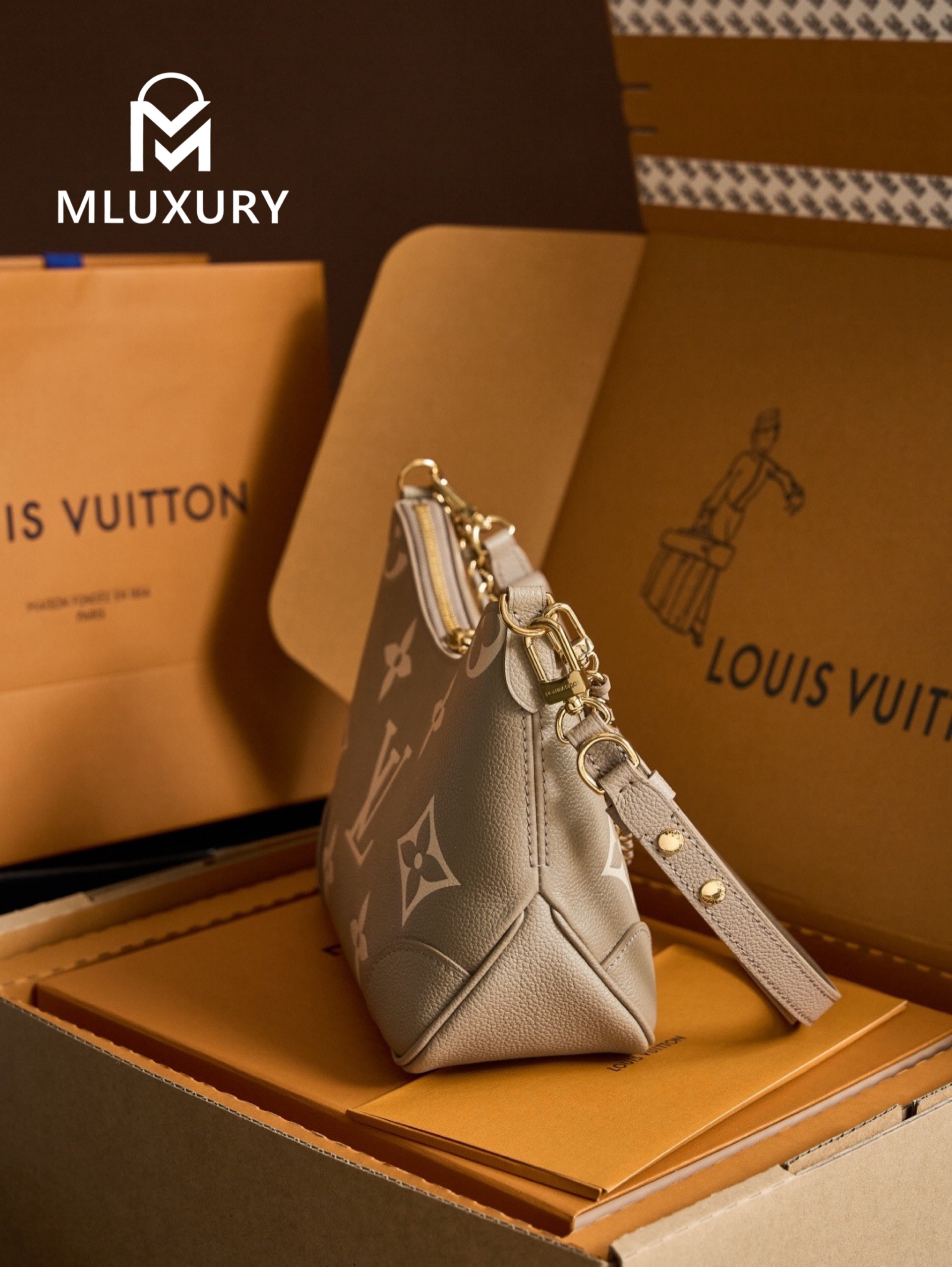 LOUIS VUITTON BOULOGNE (Small  Size) , Elephant Grey