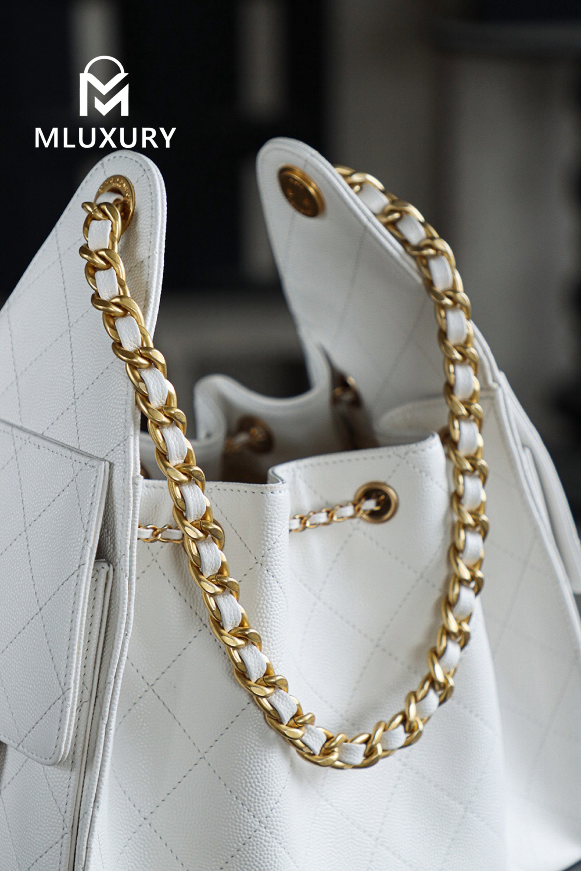 CHANEL 25bag (Small), White