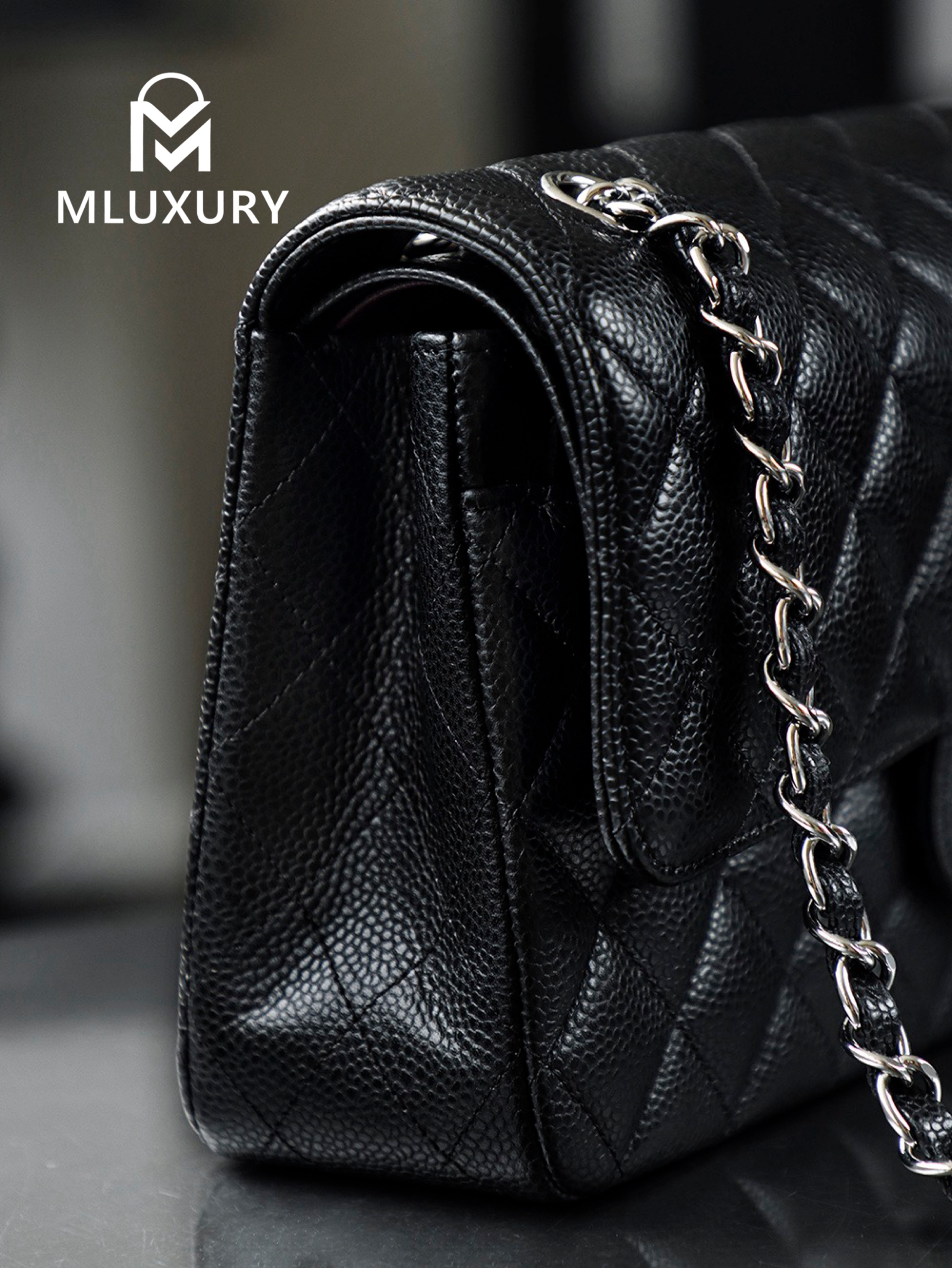 CHANEL CF 25(Classic Flap) Medium，Hass cowhide caviar leather
