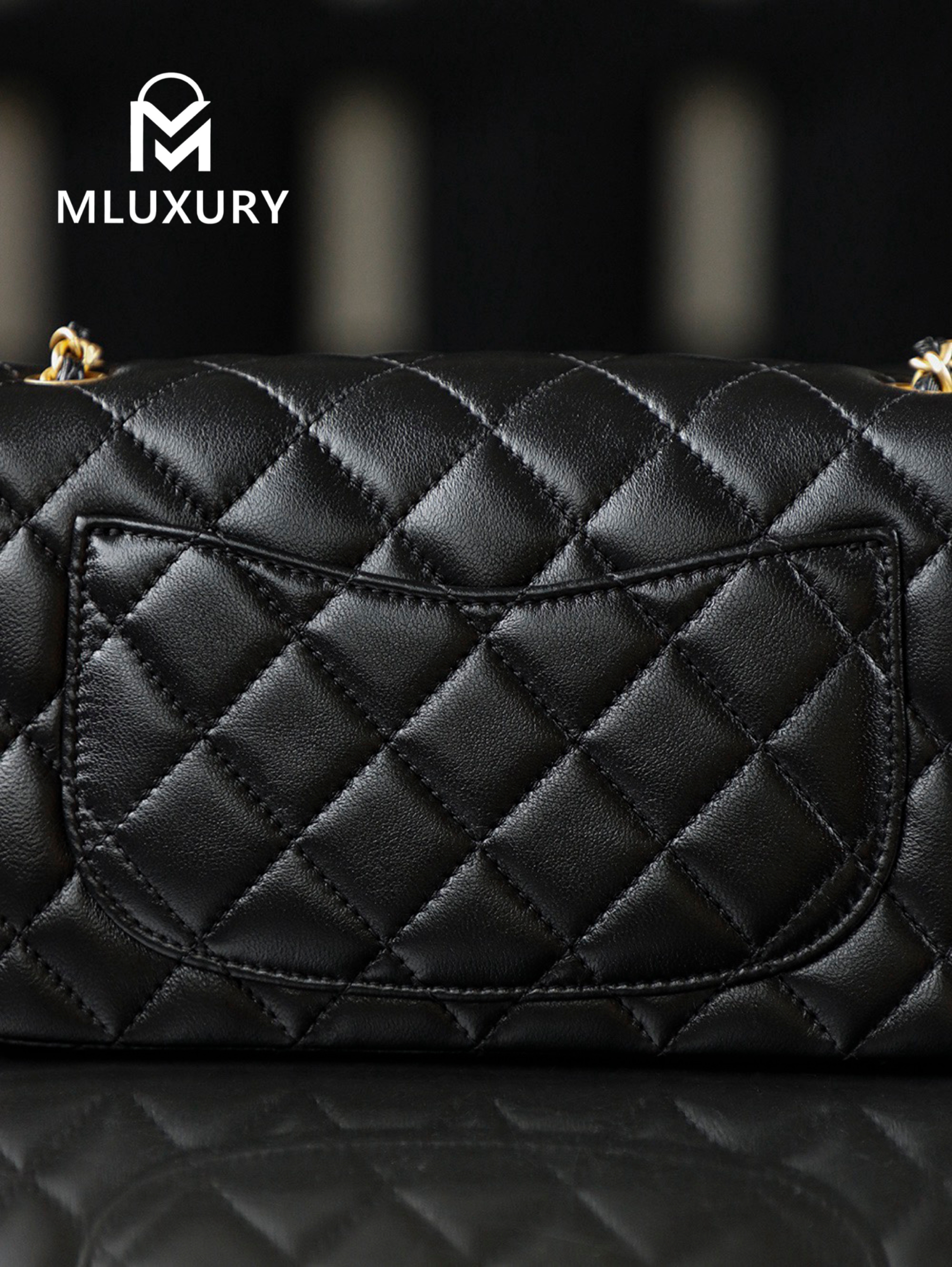 CHANEL 25B CF mini, Gaira lambskin, Black&Gold