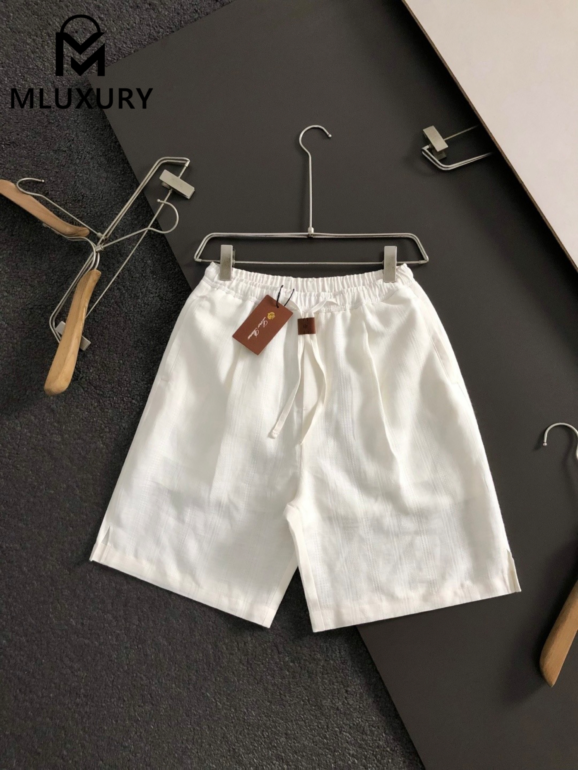 LORO PIANA Men's Tencel Linen Casual Shorts