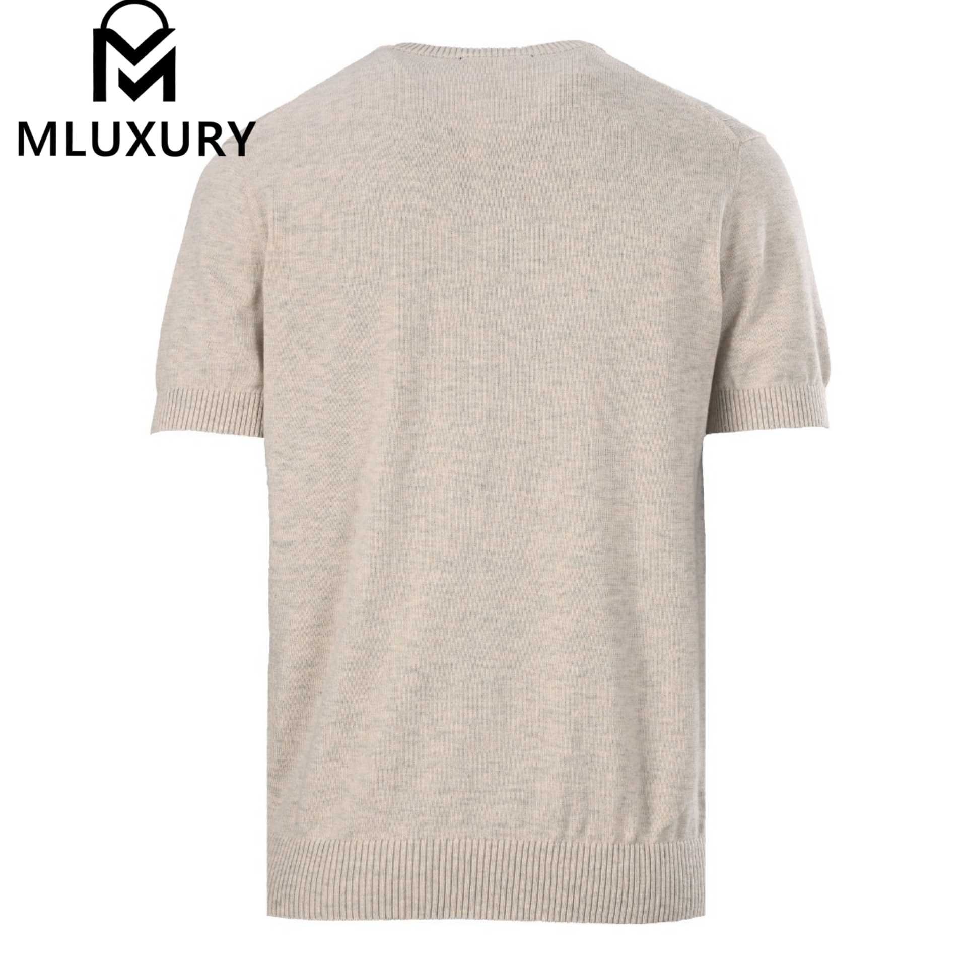 LORO PIANA Striped cable knit short-sleeved top