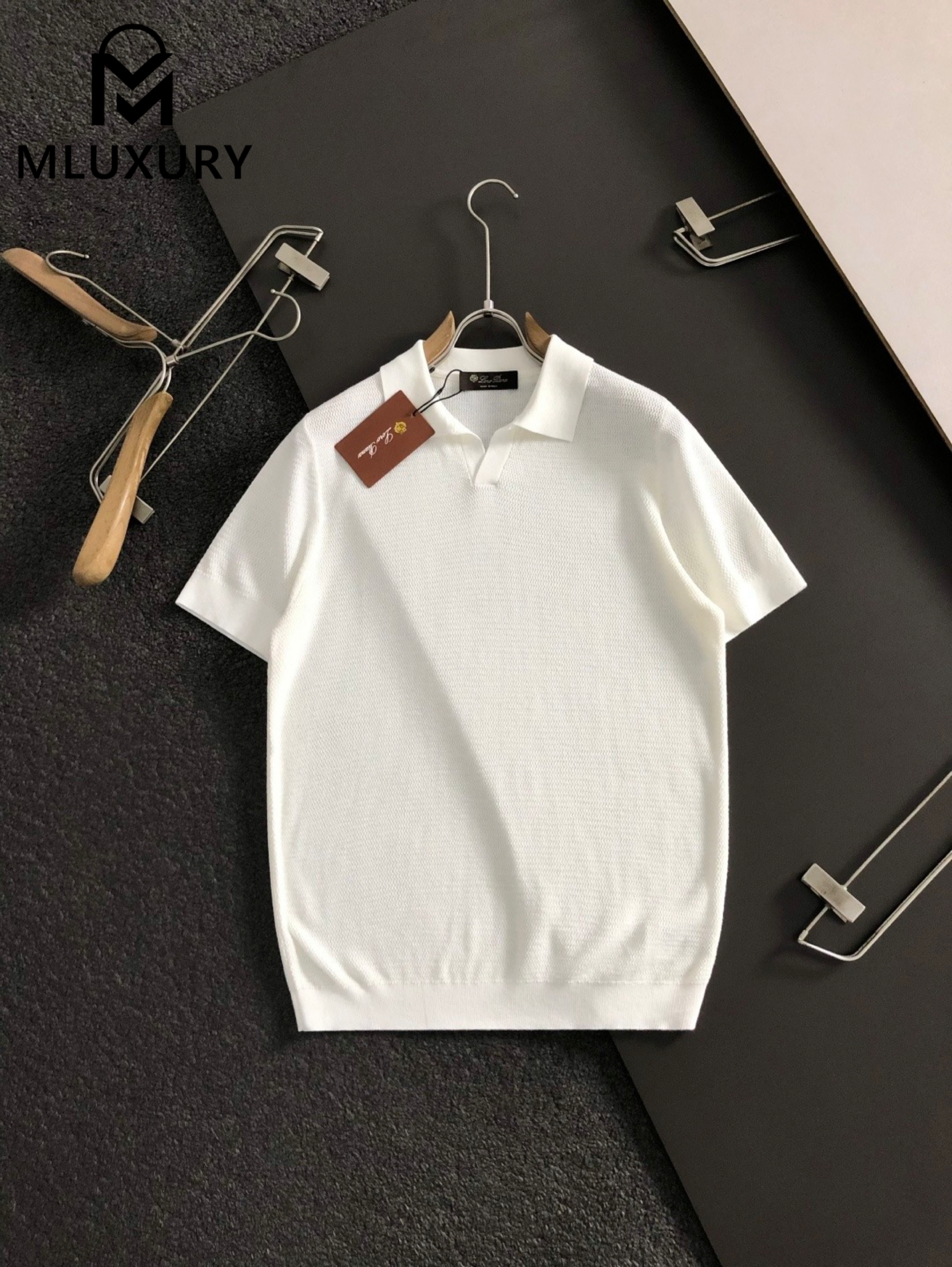LORO PIANA Wool short-sleeved shirt
