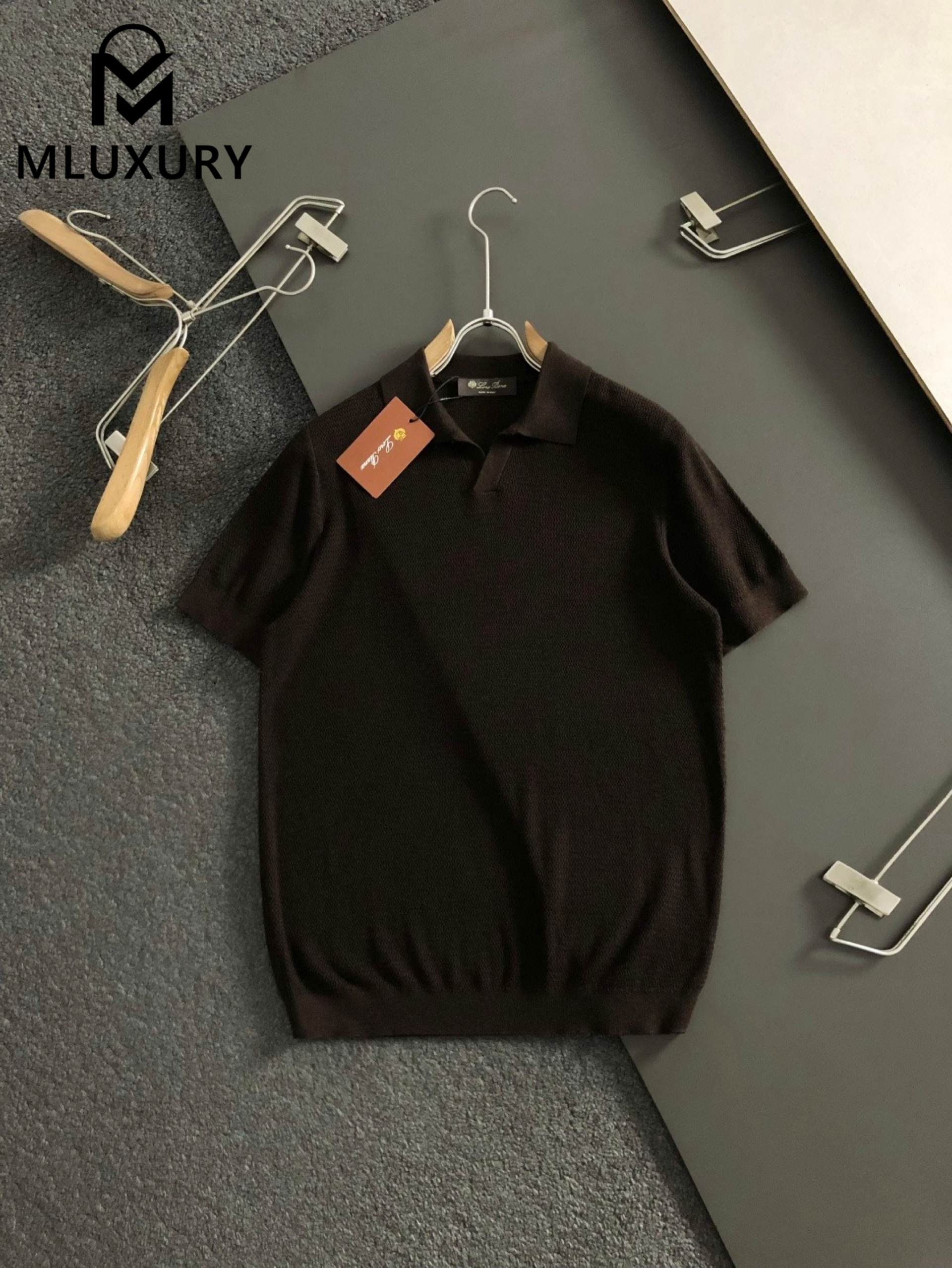 LORO PIANA Wool short-sleeved shirt