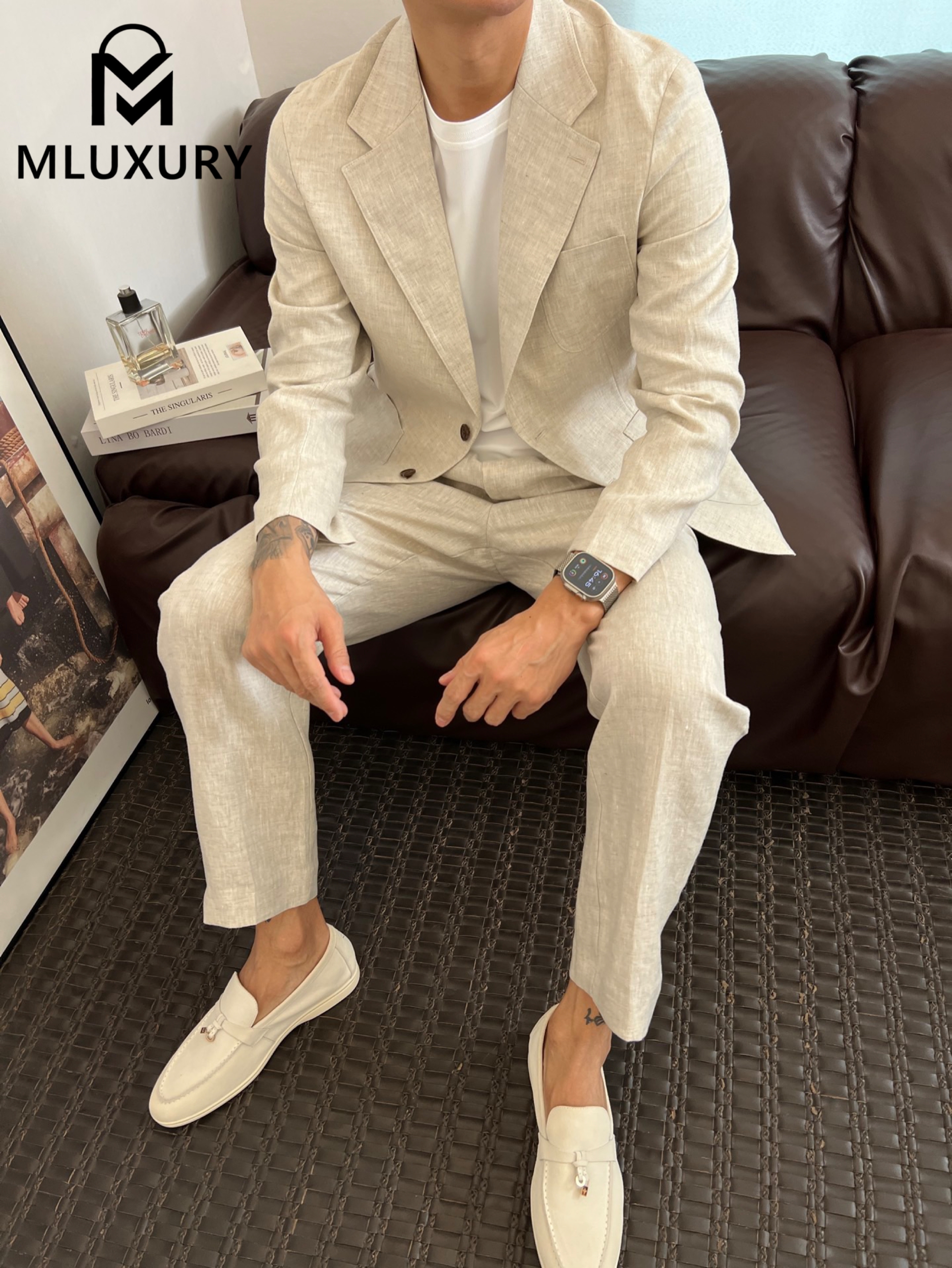 LORO PIANA New vintage casual blazer，Linen Grey