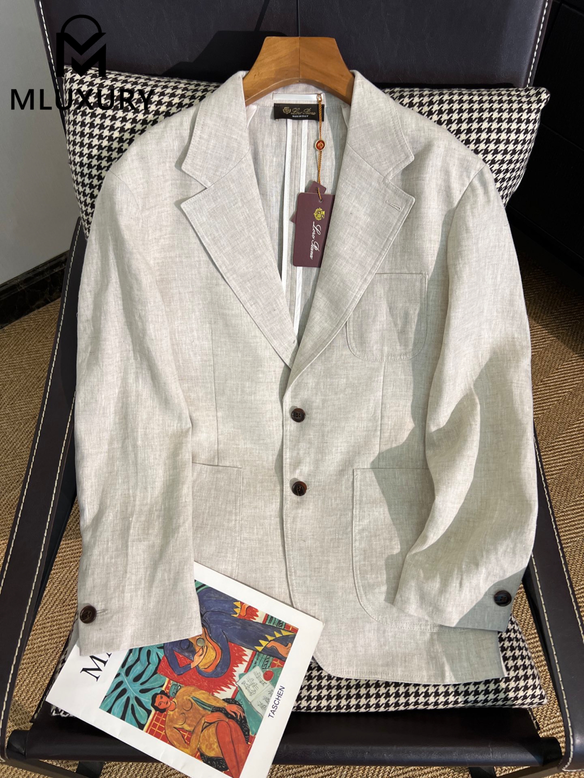 LORO PIANA New vintage casual blazer，Linen Grey