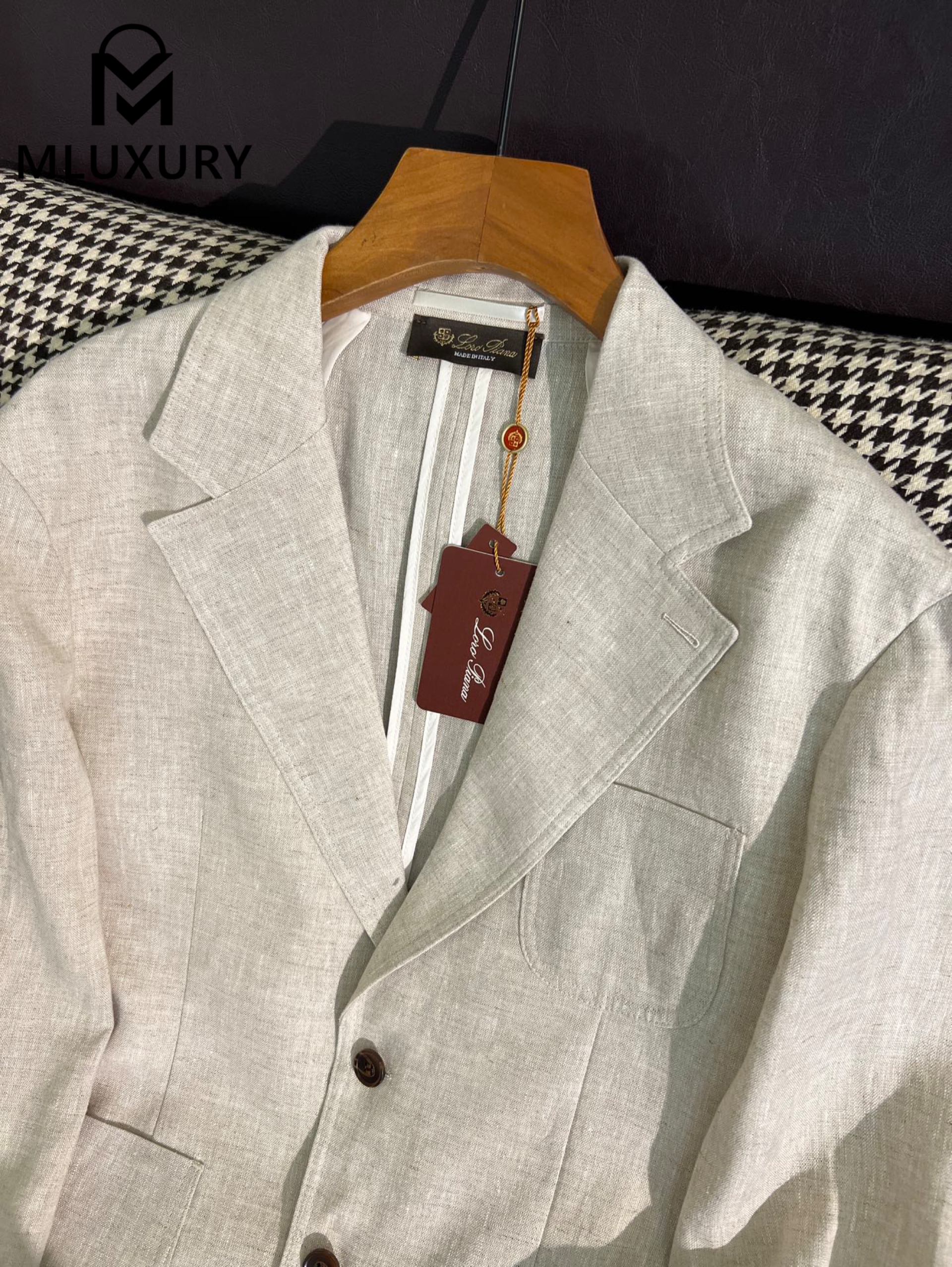 LORO PIANA New vintage casual blazer，Linen Grey