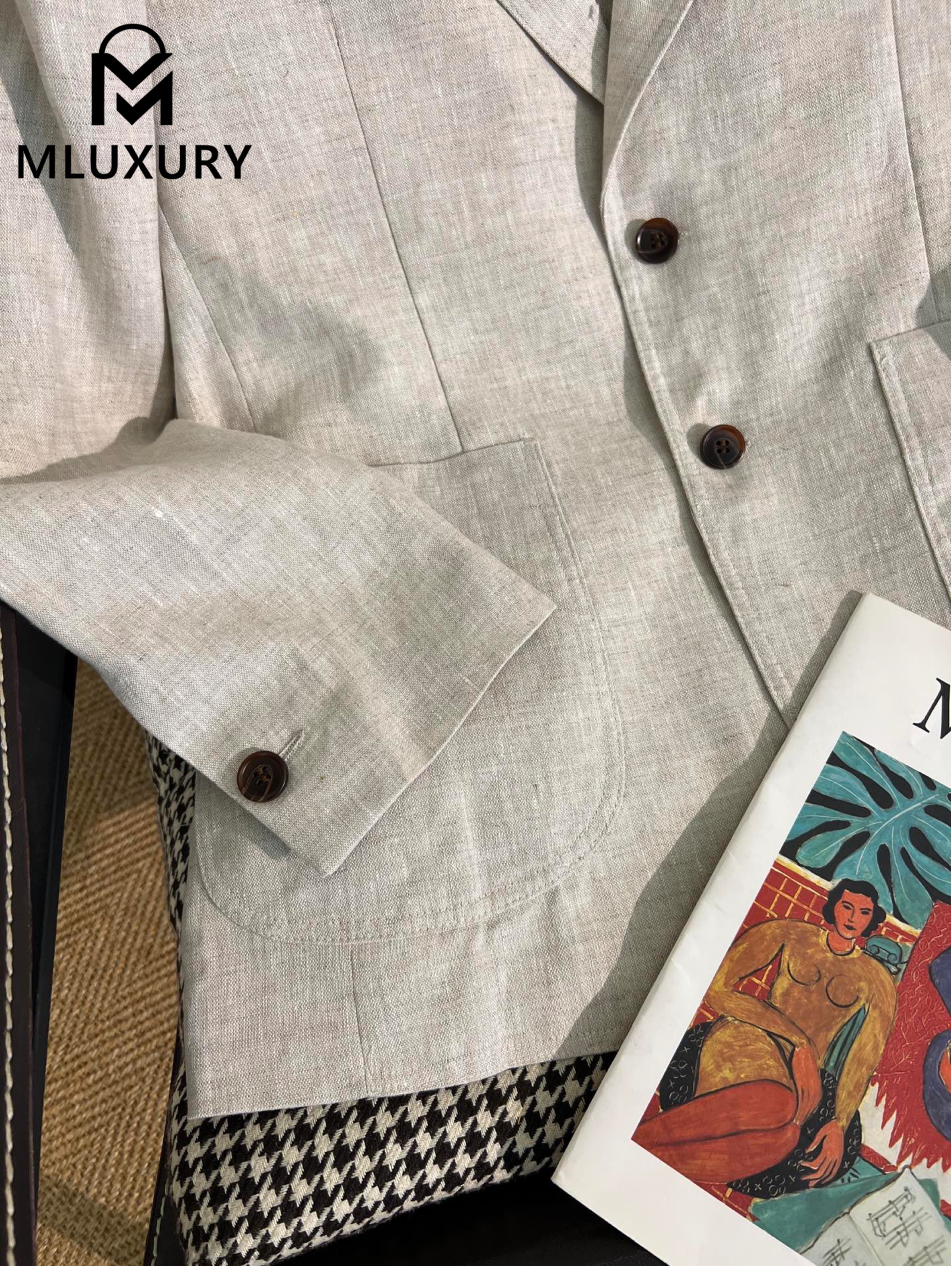 LORO PIANA New vintage casual blazer，Linen Grey