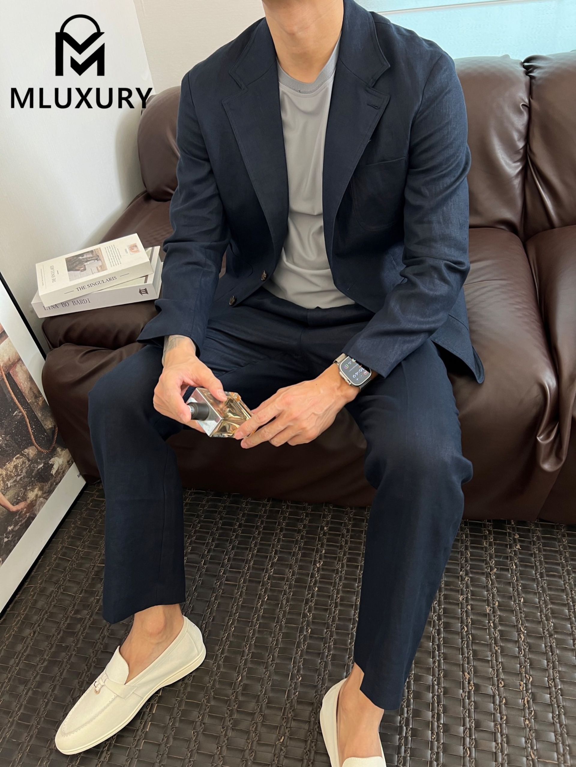 LORO PIANA New vintage casual blazer，Navy