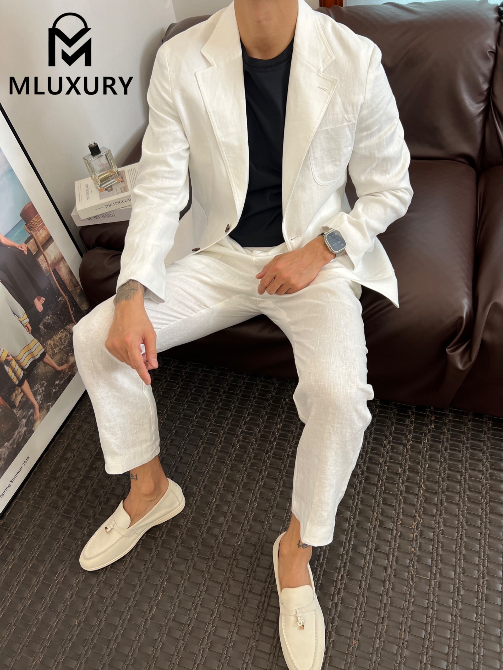 LORO PIANA New vintage casual blazer，White