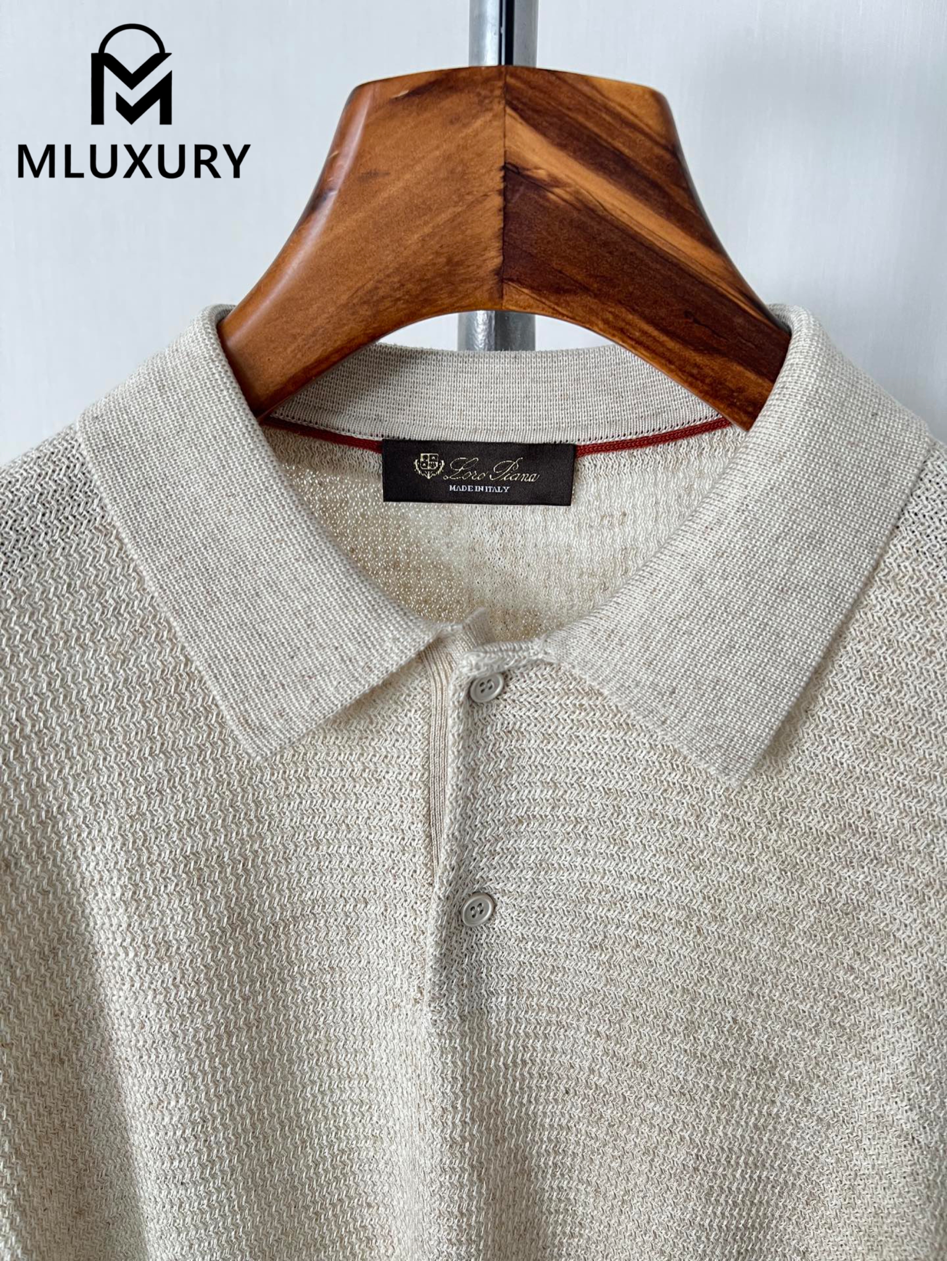LORO PIANA Old-school style men's polo shirt